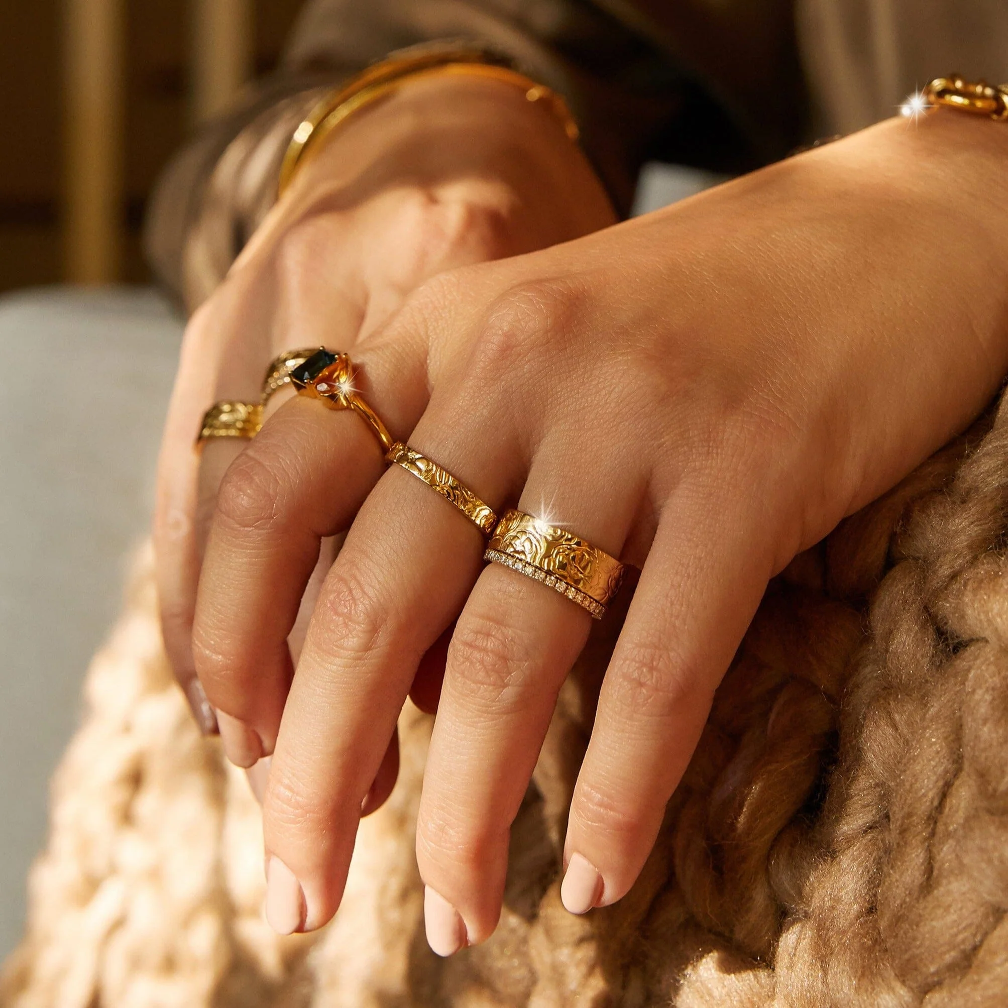 AURATE X MACENNA: Mini Rose Garden Ring - Image 13