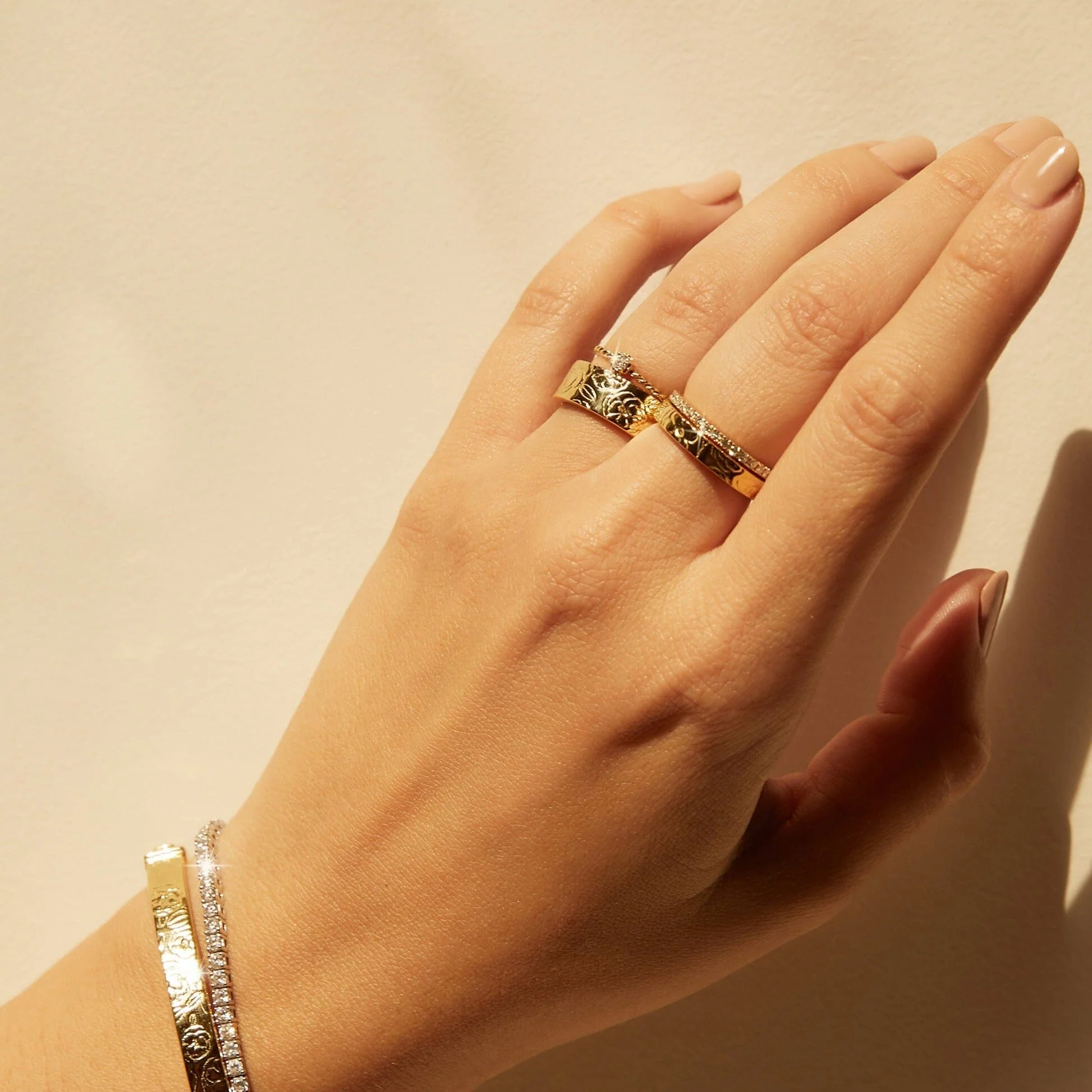 AURATE X MACENNA: Mini Rose Garden Ring - Image 9