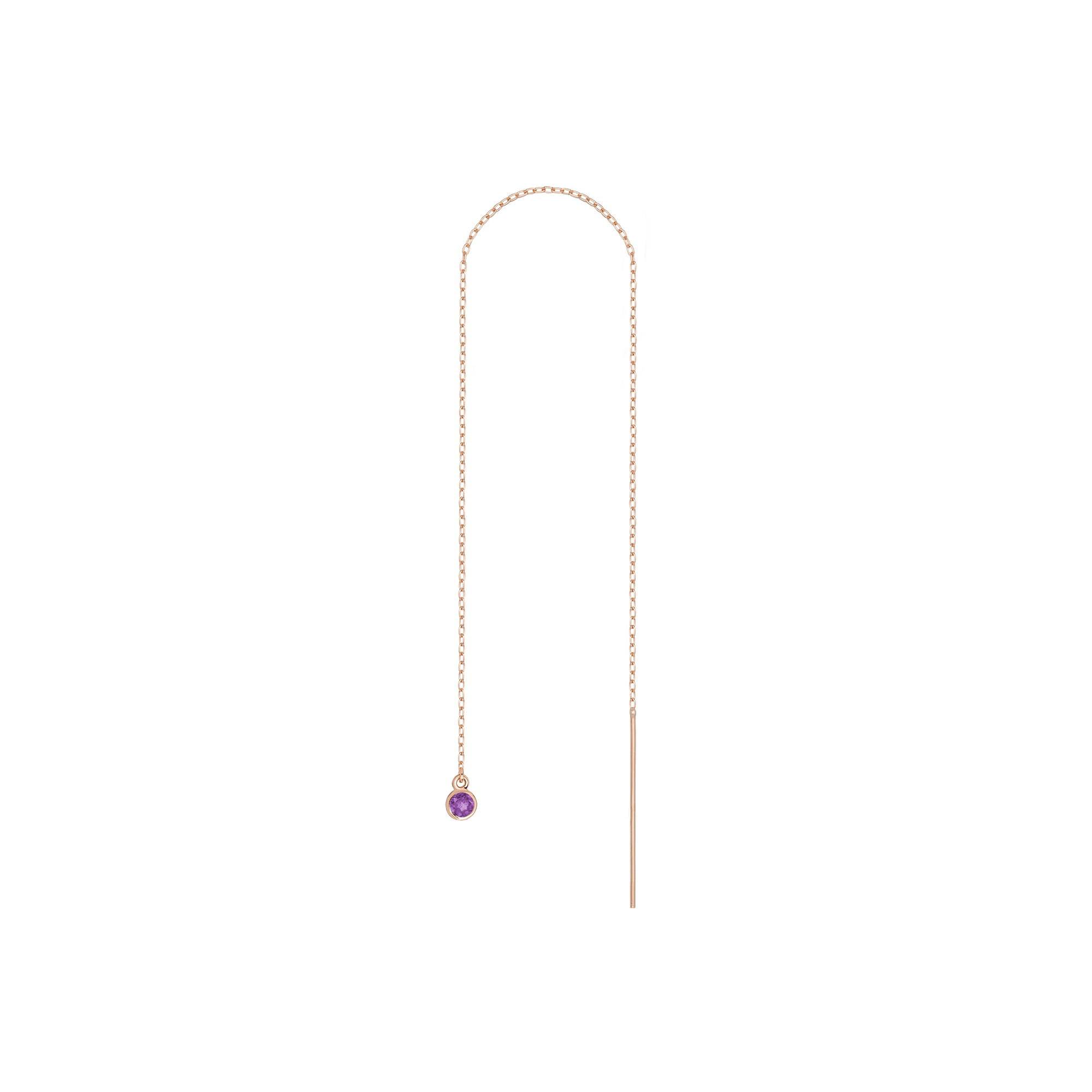 Birthstone Ear Chain Threader (Pair) - Image 2