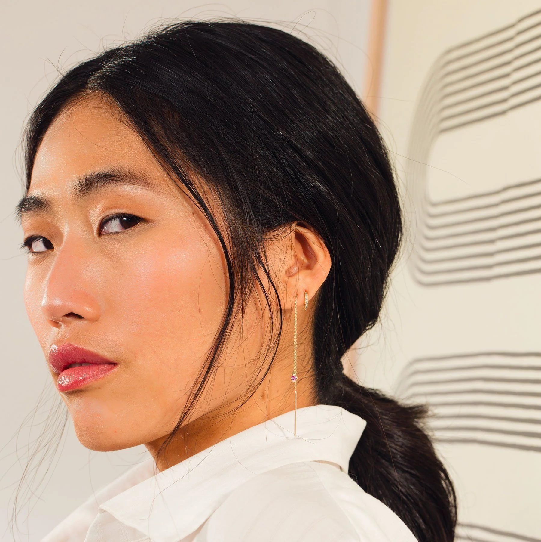 Birthstone Ear Chain Threader (Pair) - Image 37