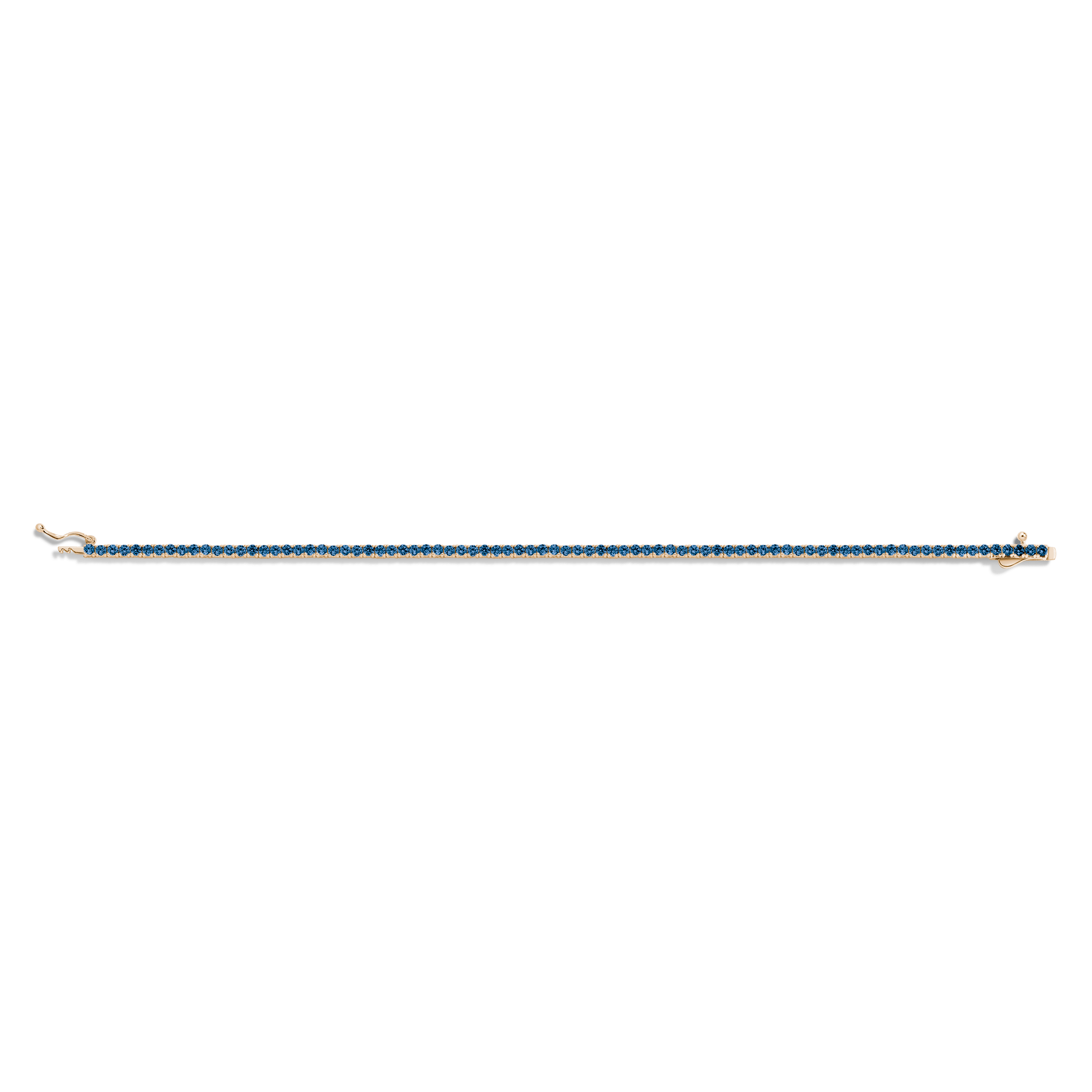 Lab Grown Blue Sapphire Tennis Bracelet - Image 3
