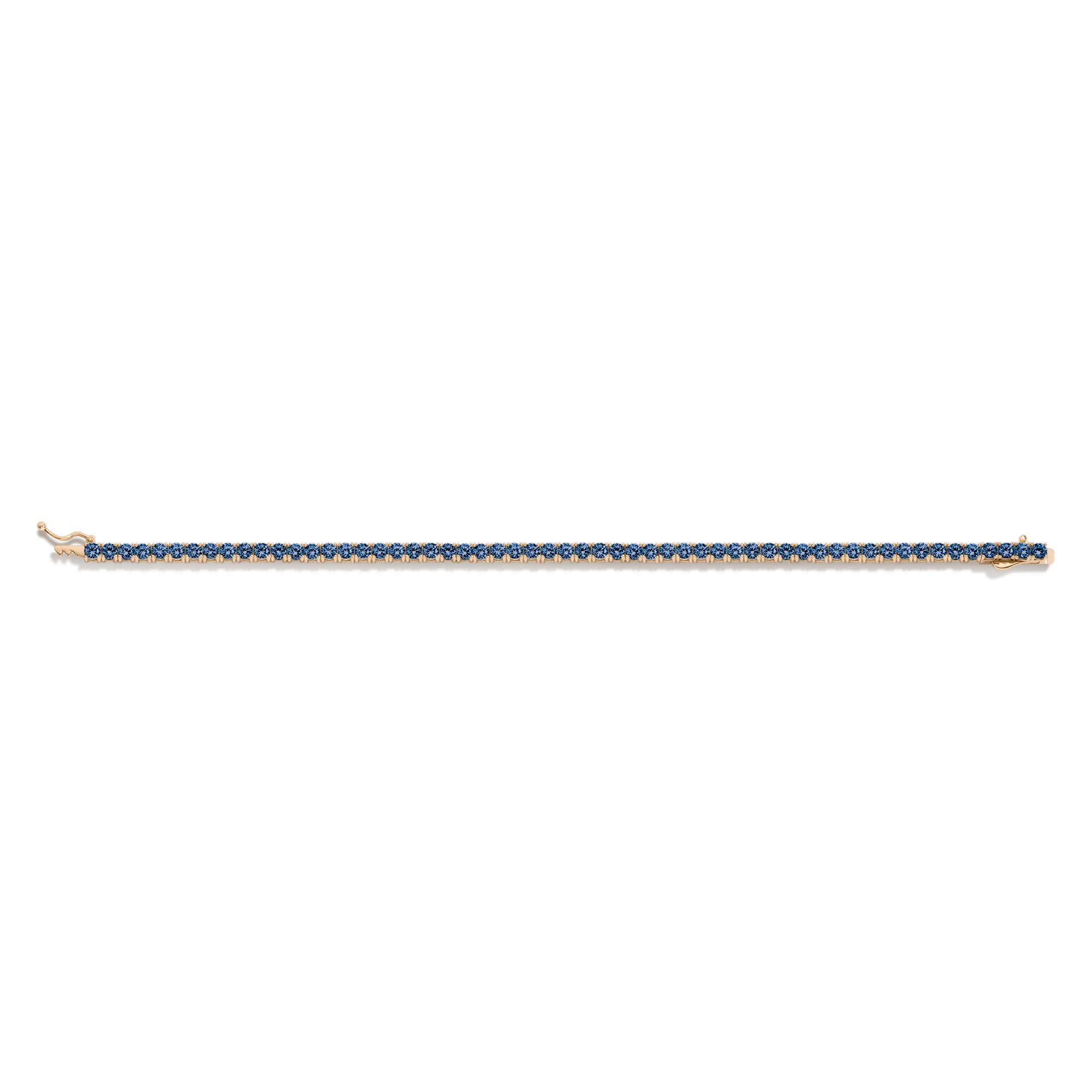 Lab Grown Blue Sapphire Tennis Bracelet - Image 4