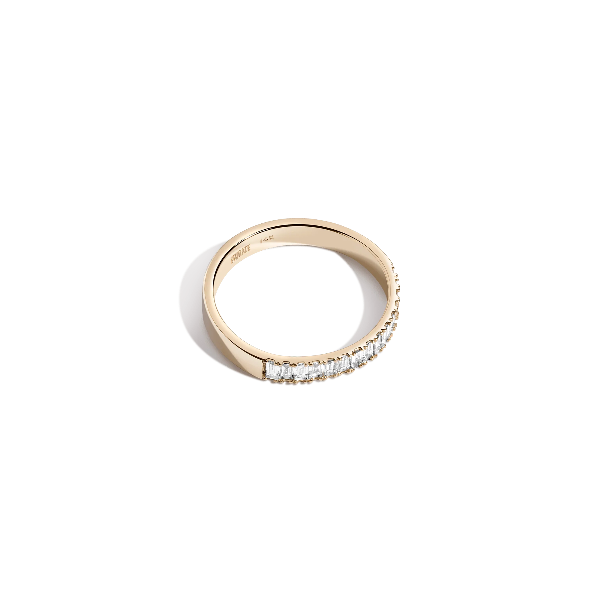 Bold Half Diamond Baguette Ring - Image 4