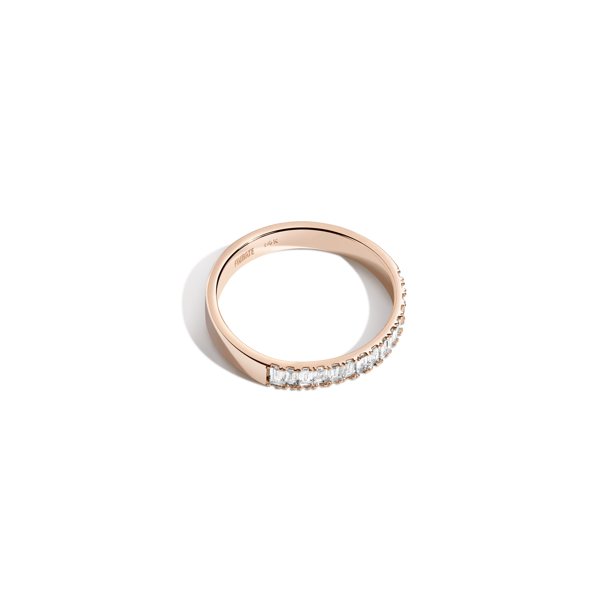 Bold Half Diamond Baguette Ring - Image 5