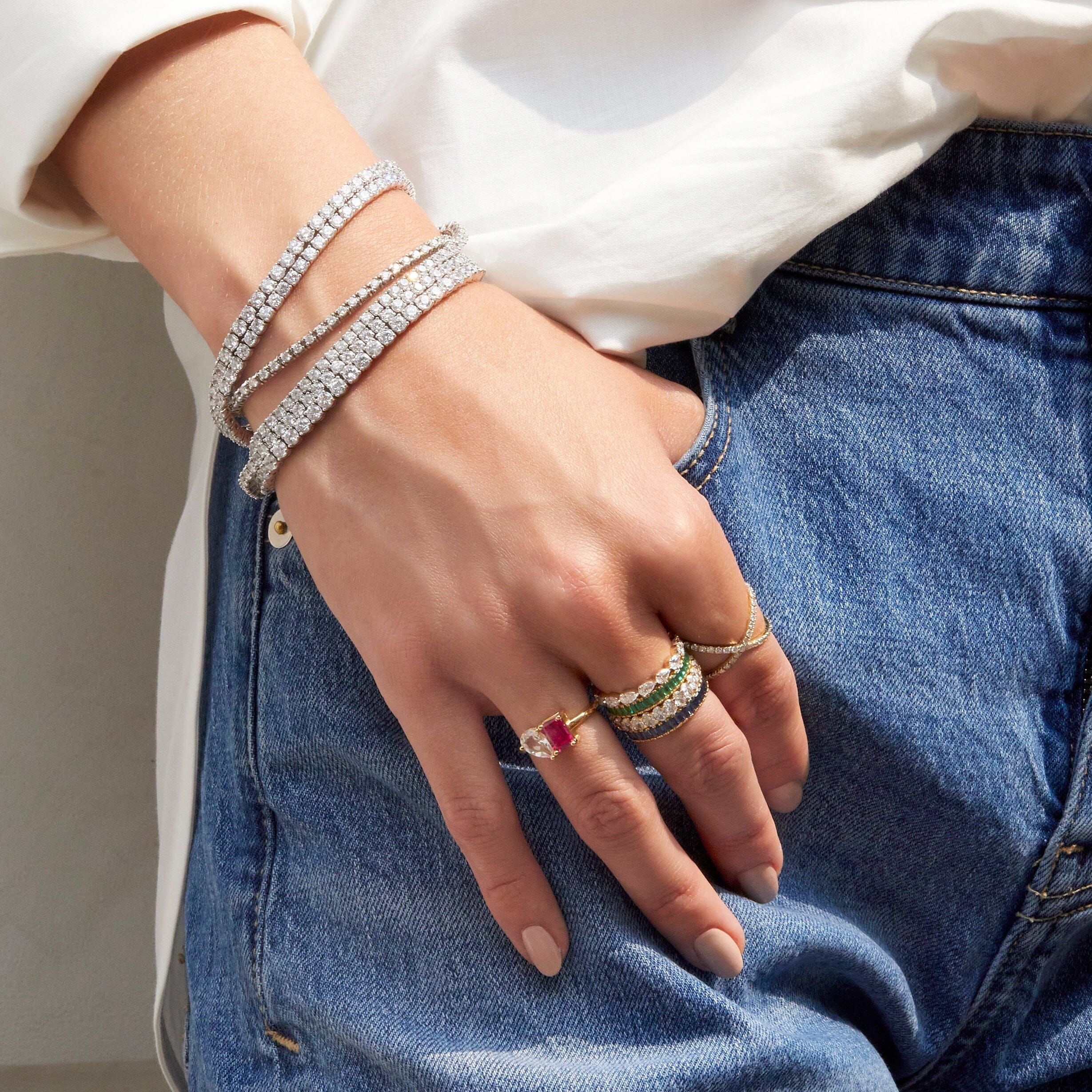 Classic Lab Grown Diamond Tennis Bracelet - Image 71