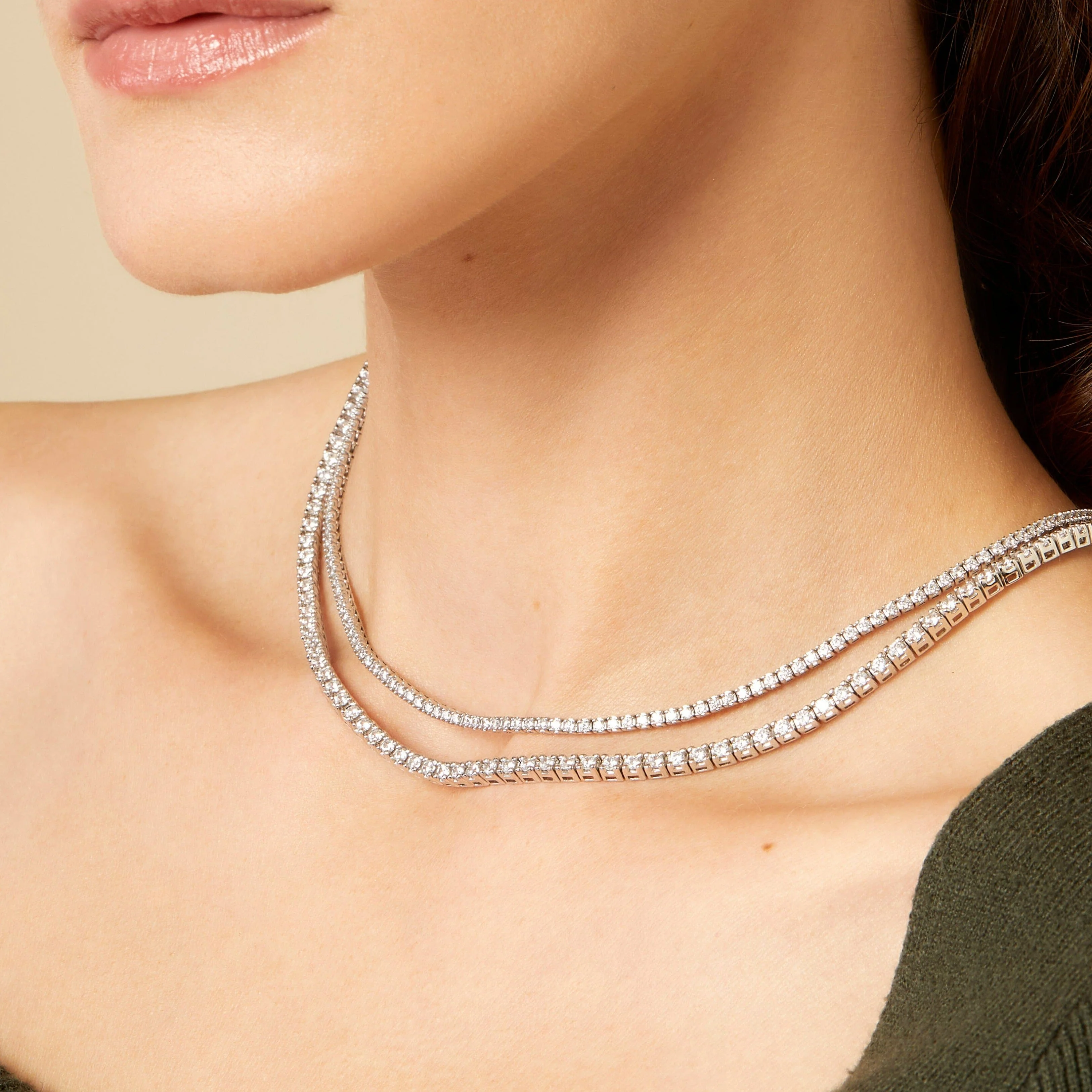 Classic Diamond Tennis Necklace - Image 25