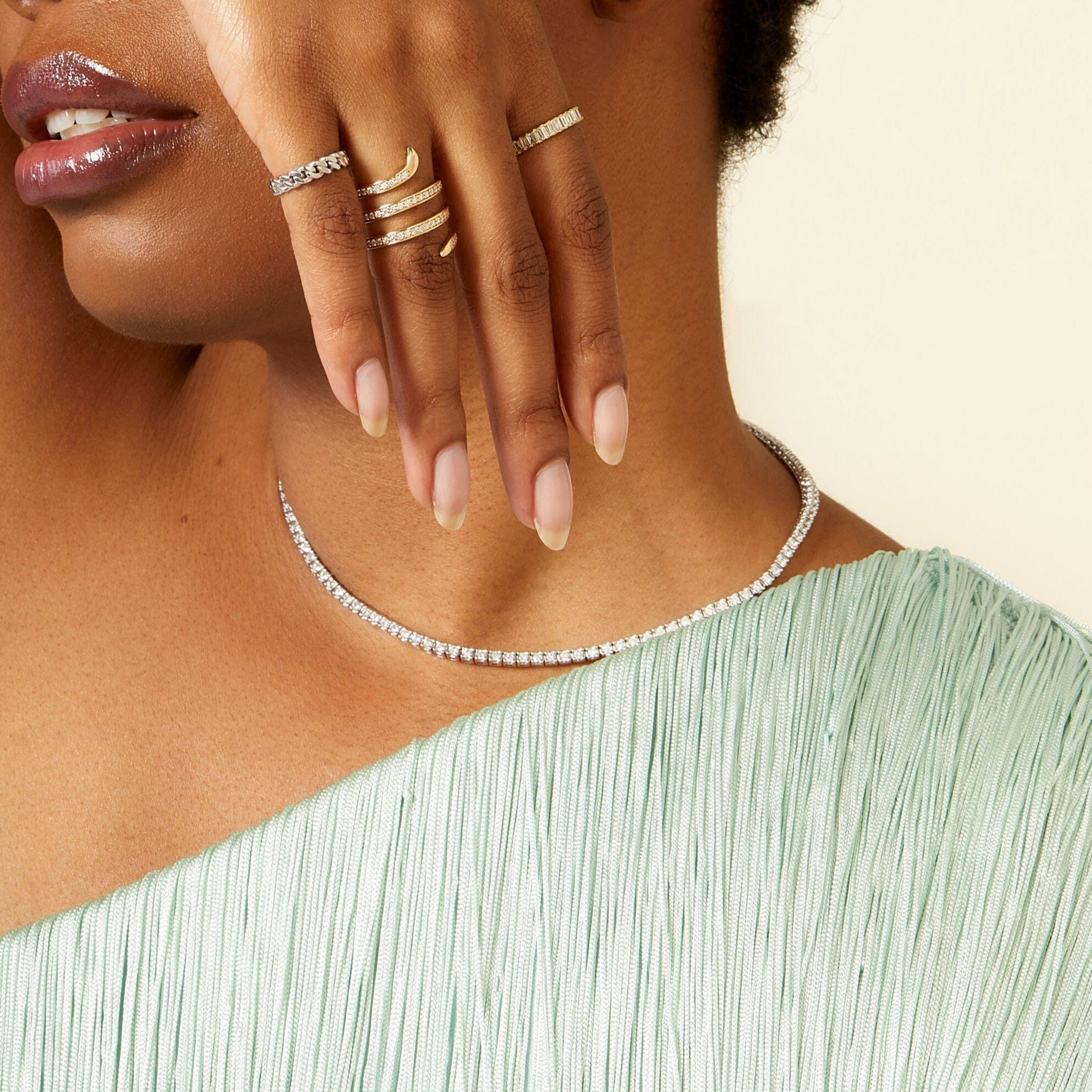 Classic Lab Grown Diamond Tennis Necklace - Image 34