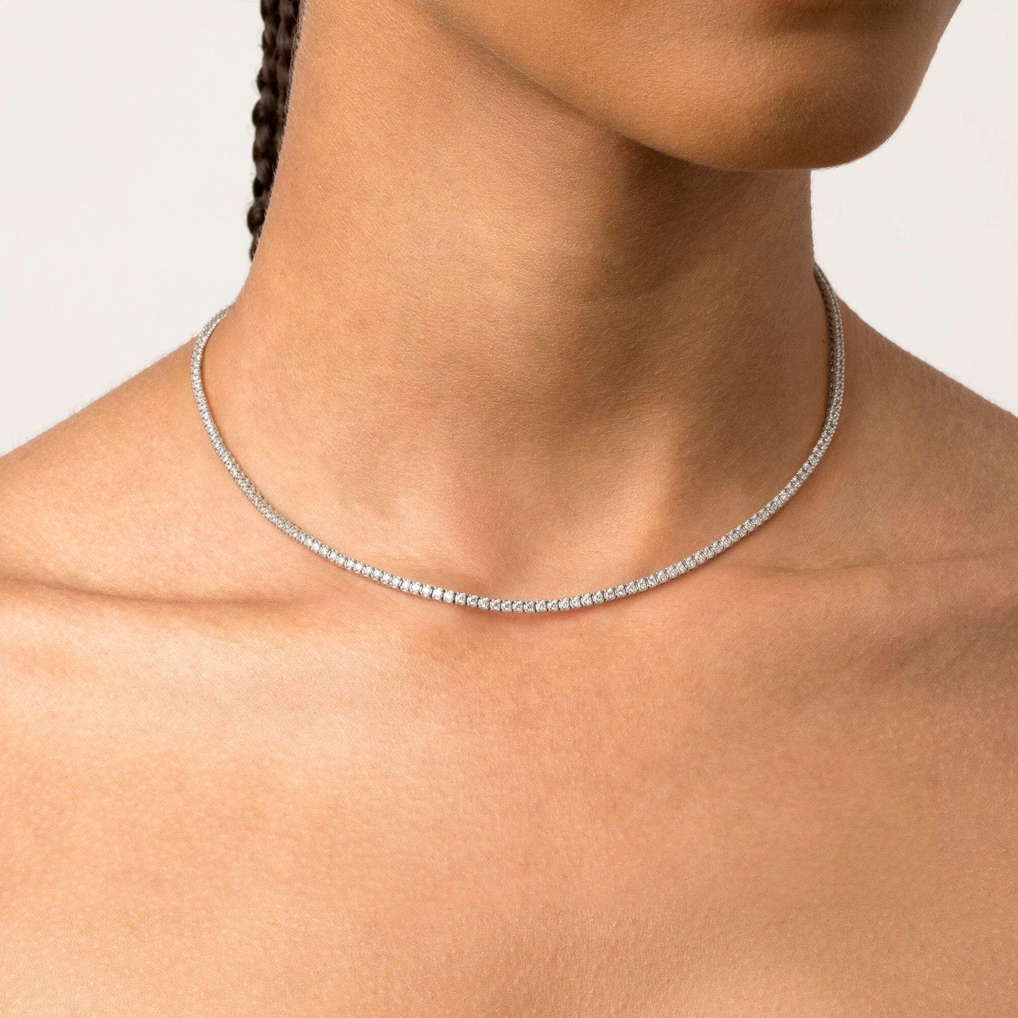 Classic Lab Grown Diamond Tennis Necklace - Image 38