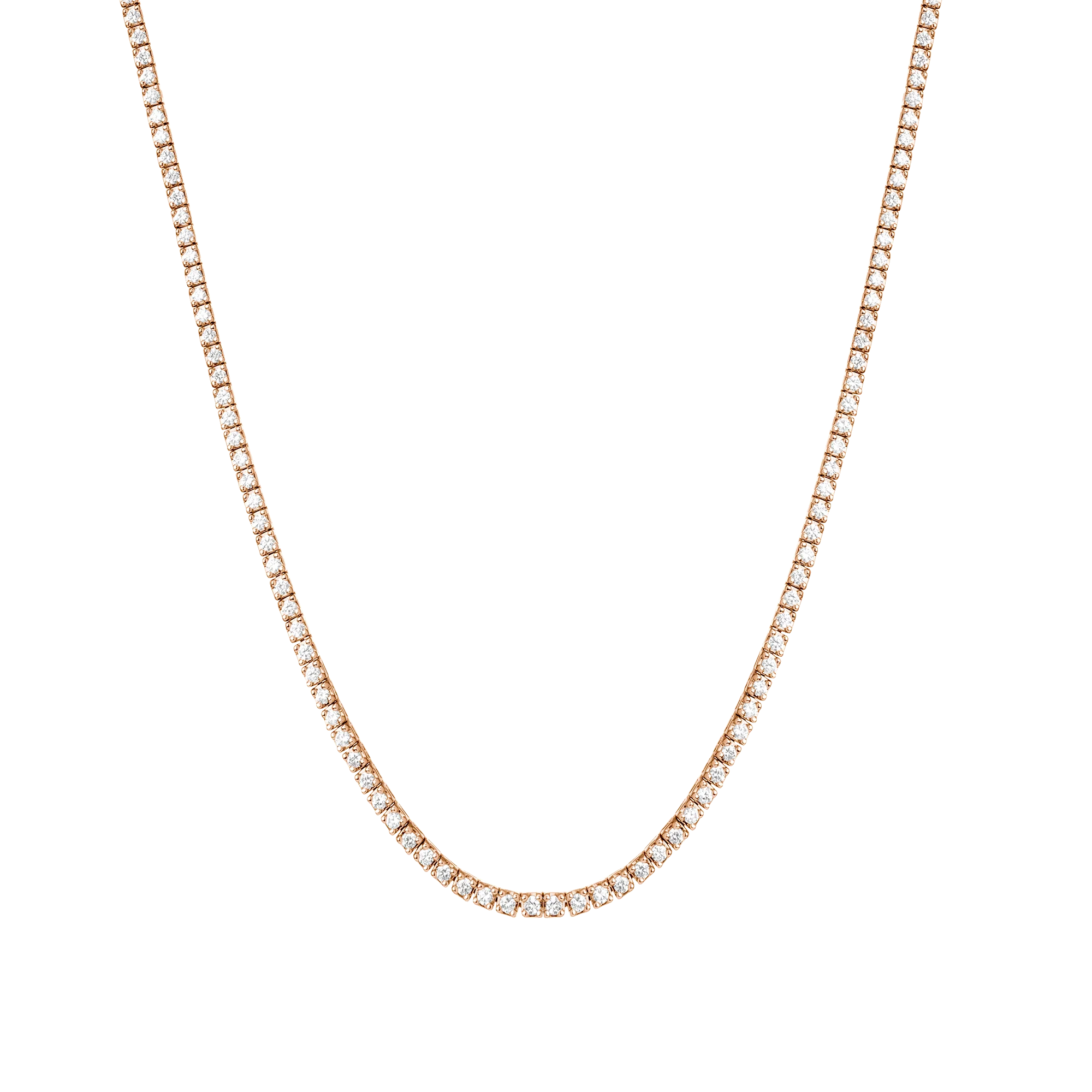 Classic Lab Grown Diamond Tennis Necklace - 5ct (Large) - Image 3