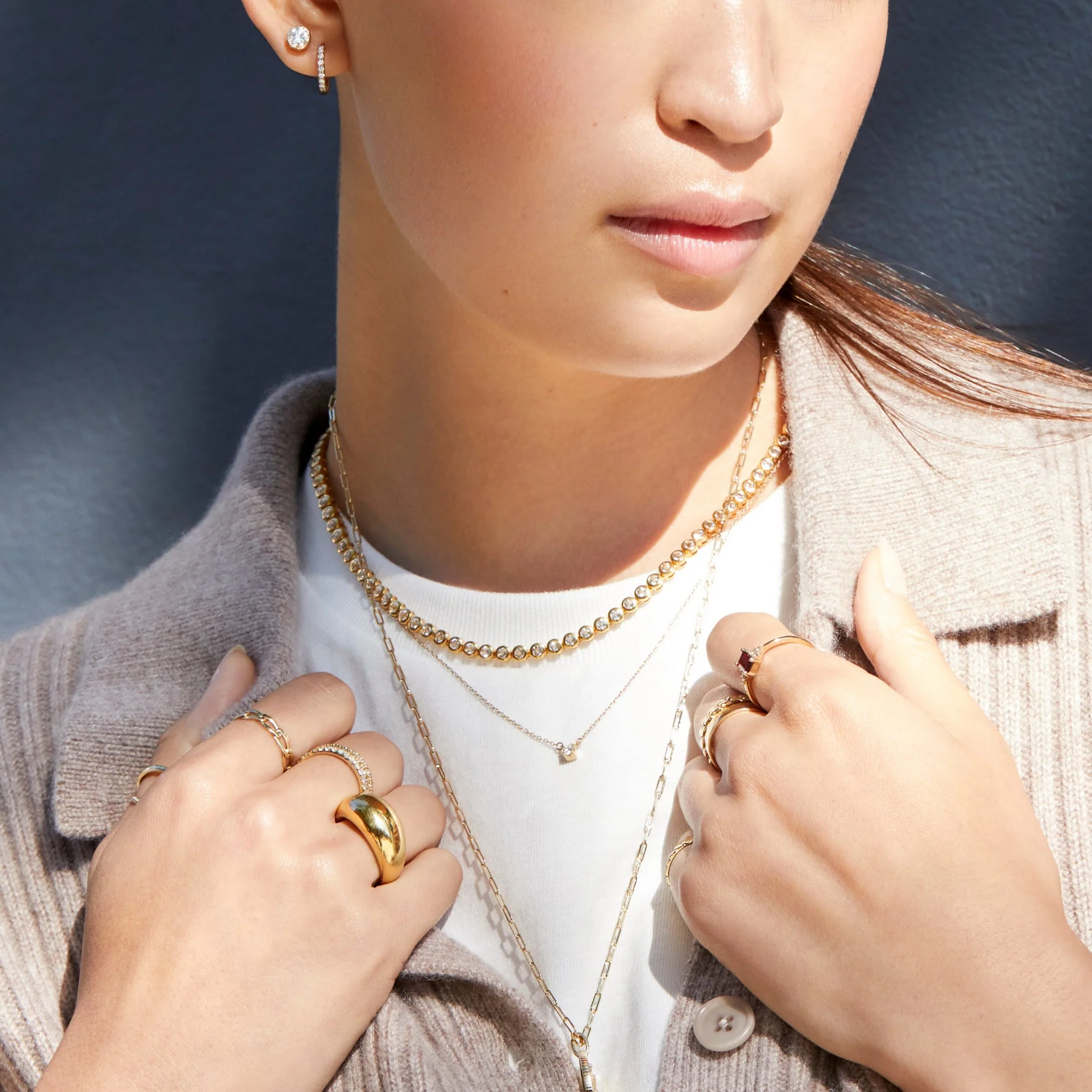 Diamond Bezel Tennis Necklace - Image 11