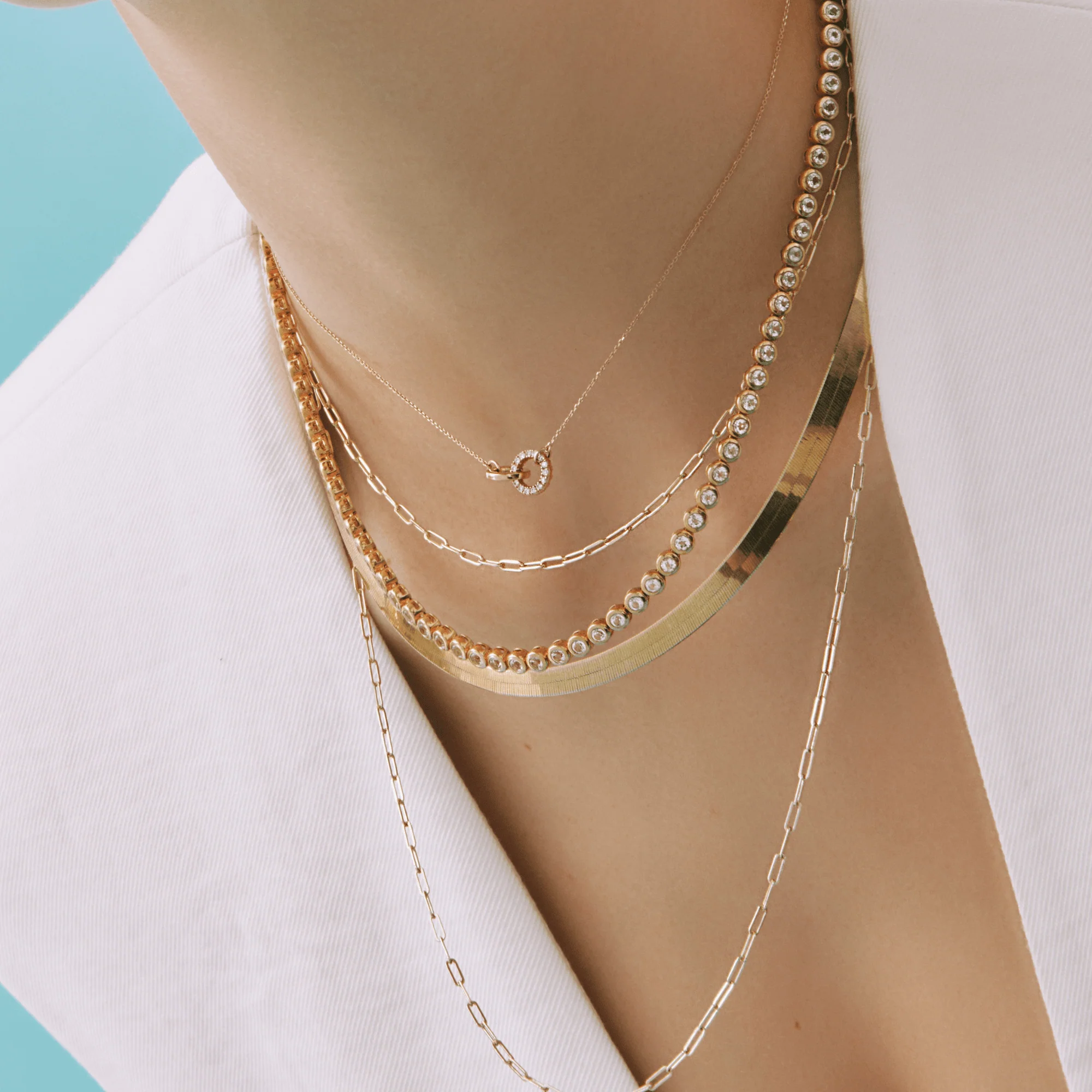 Diamond Bezel Tennis Necklace - Image 13