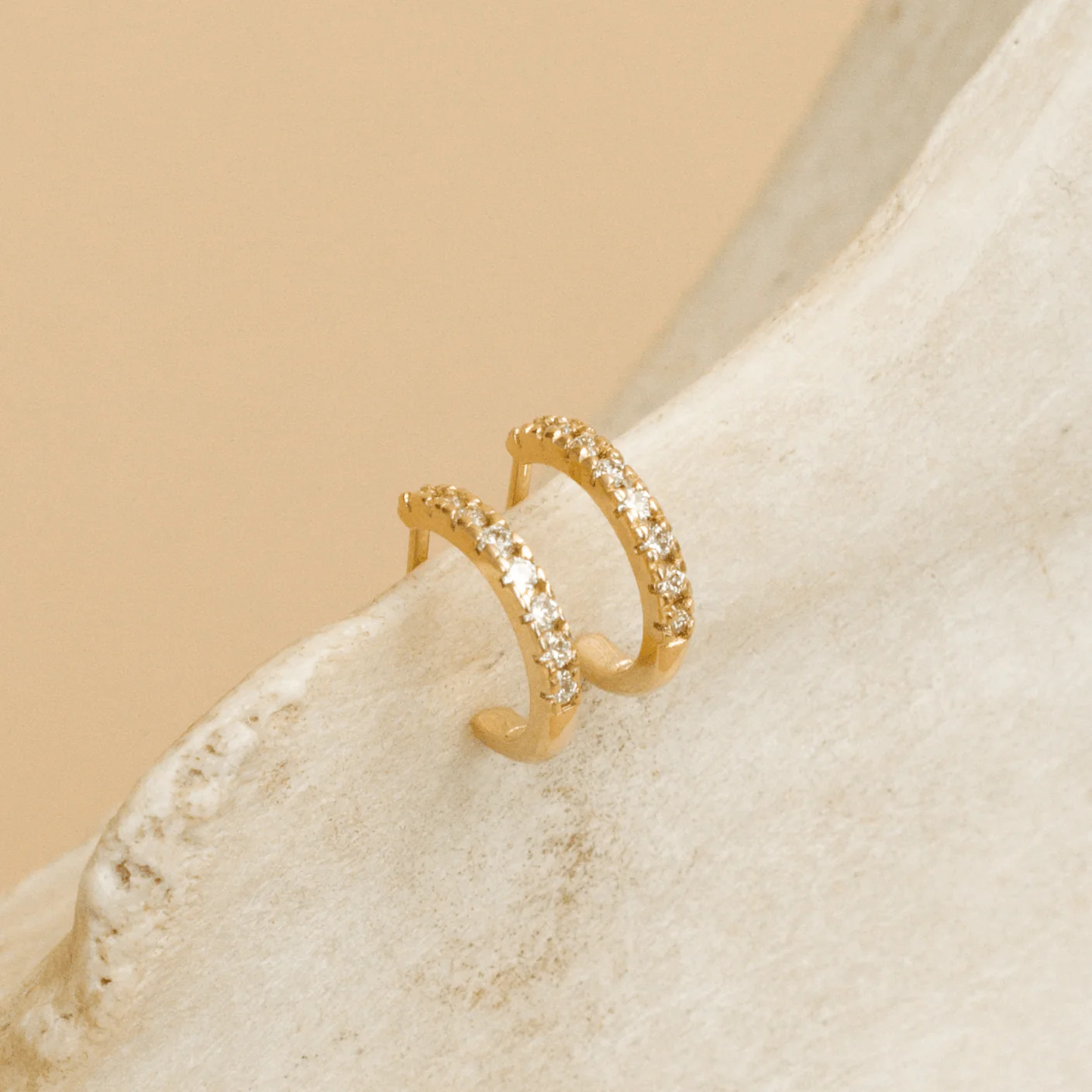 Diamond Huggie Earrings - Image 14