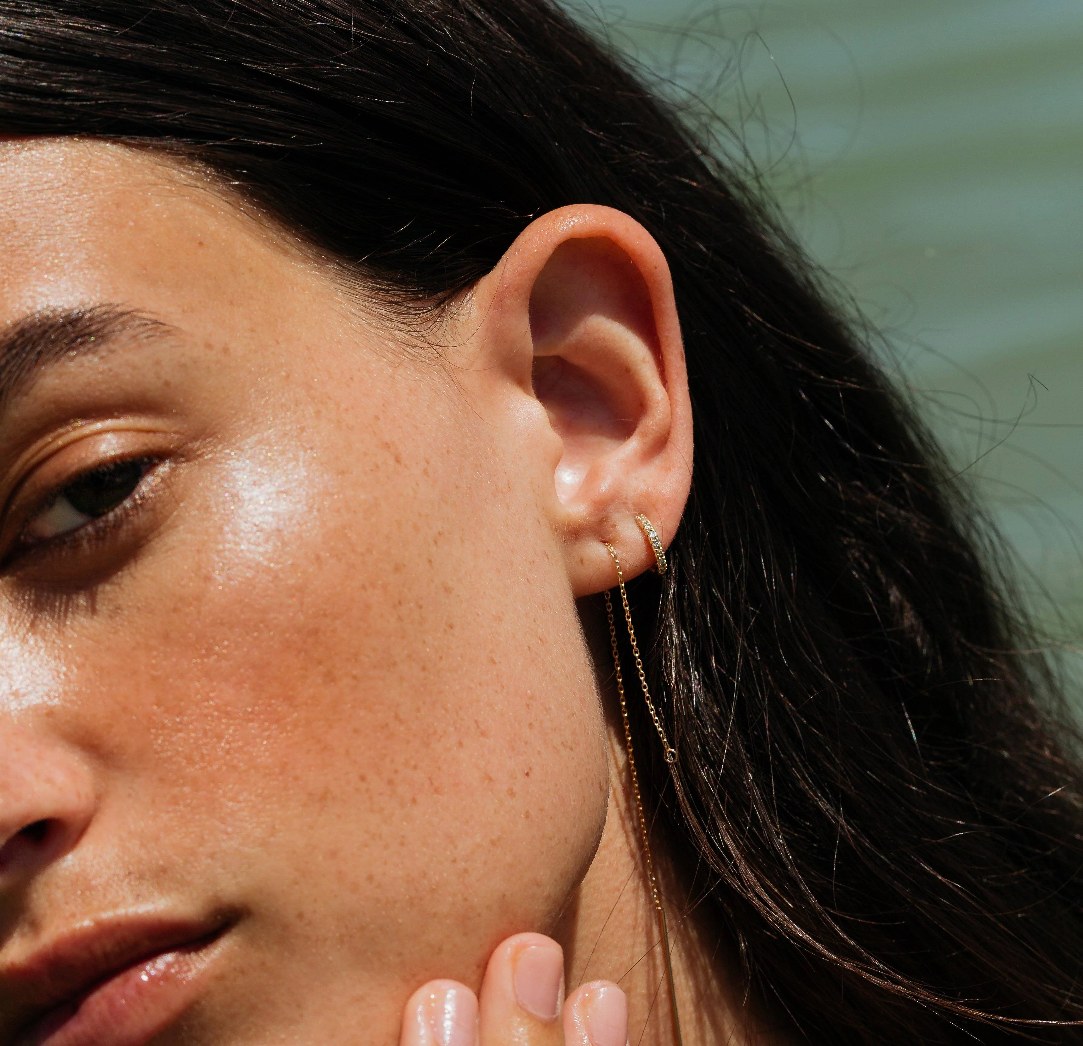 Diamond Huggie Earrings - Image 18