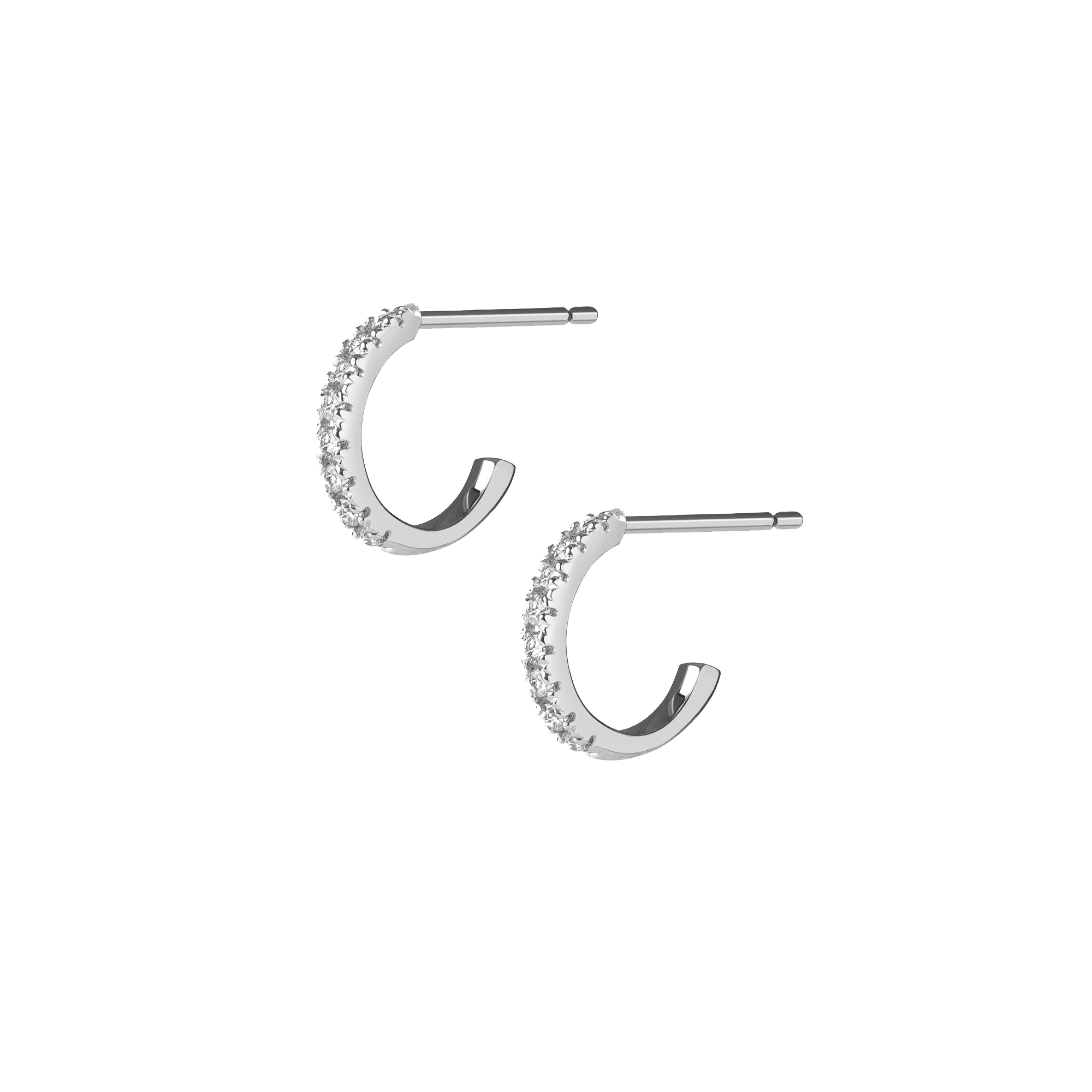 Diamond Huggie Earrings - Image 3