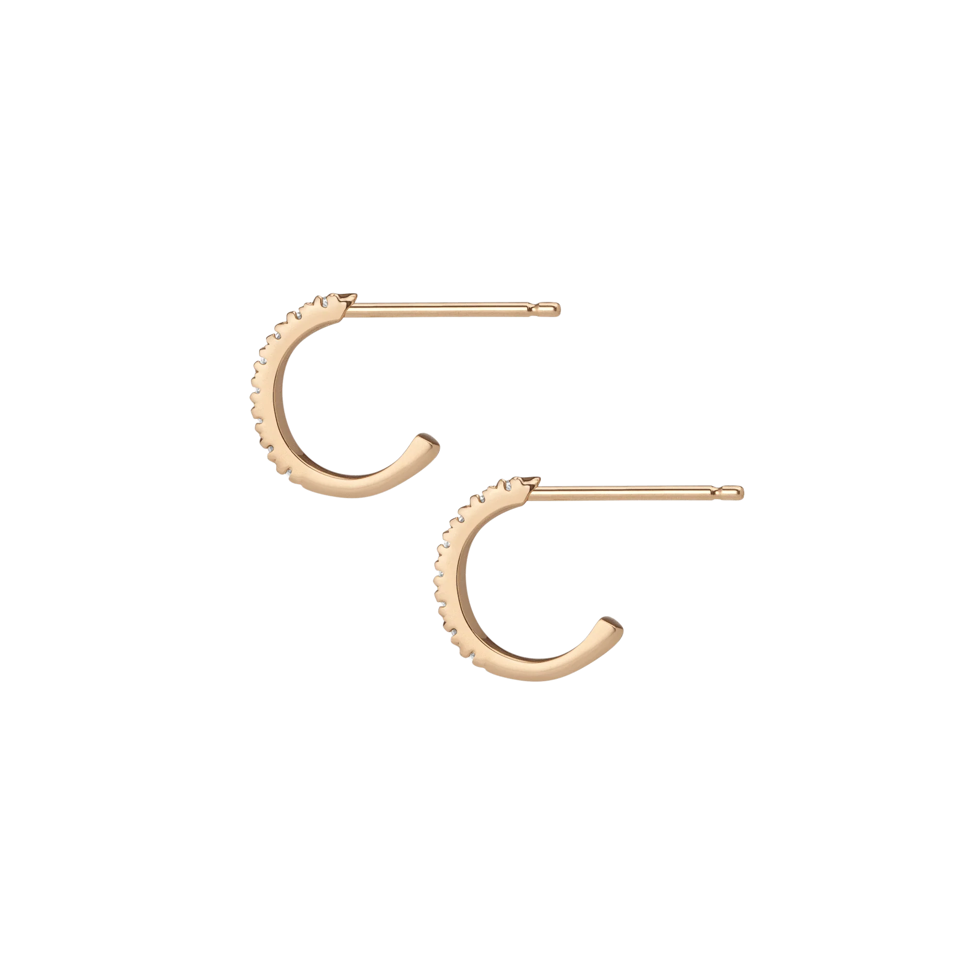 Diamond Huggie Earrings - Image 7