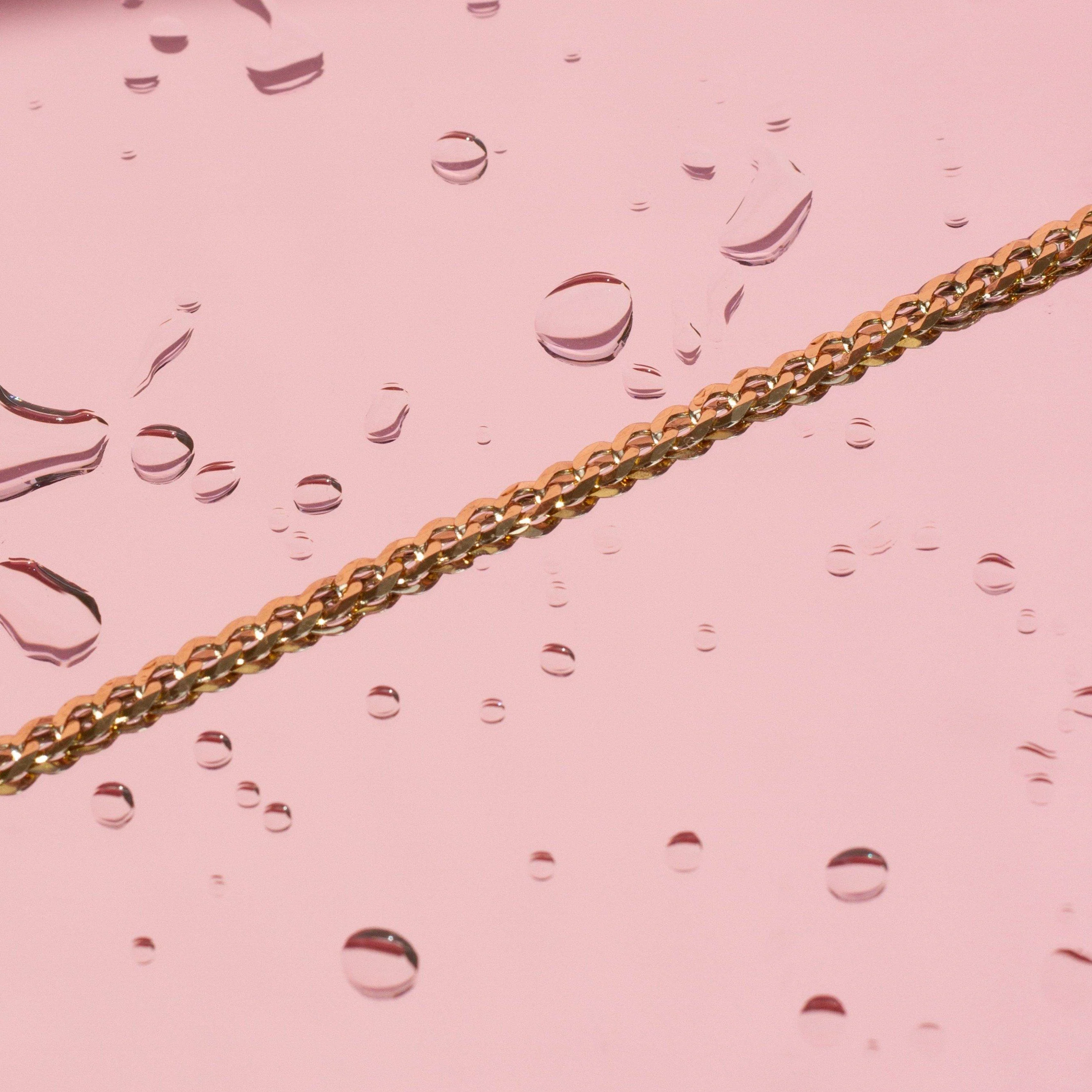 Large Gold Curb Chain Anklet - Image 8