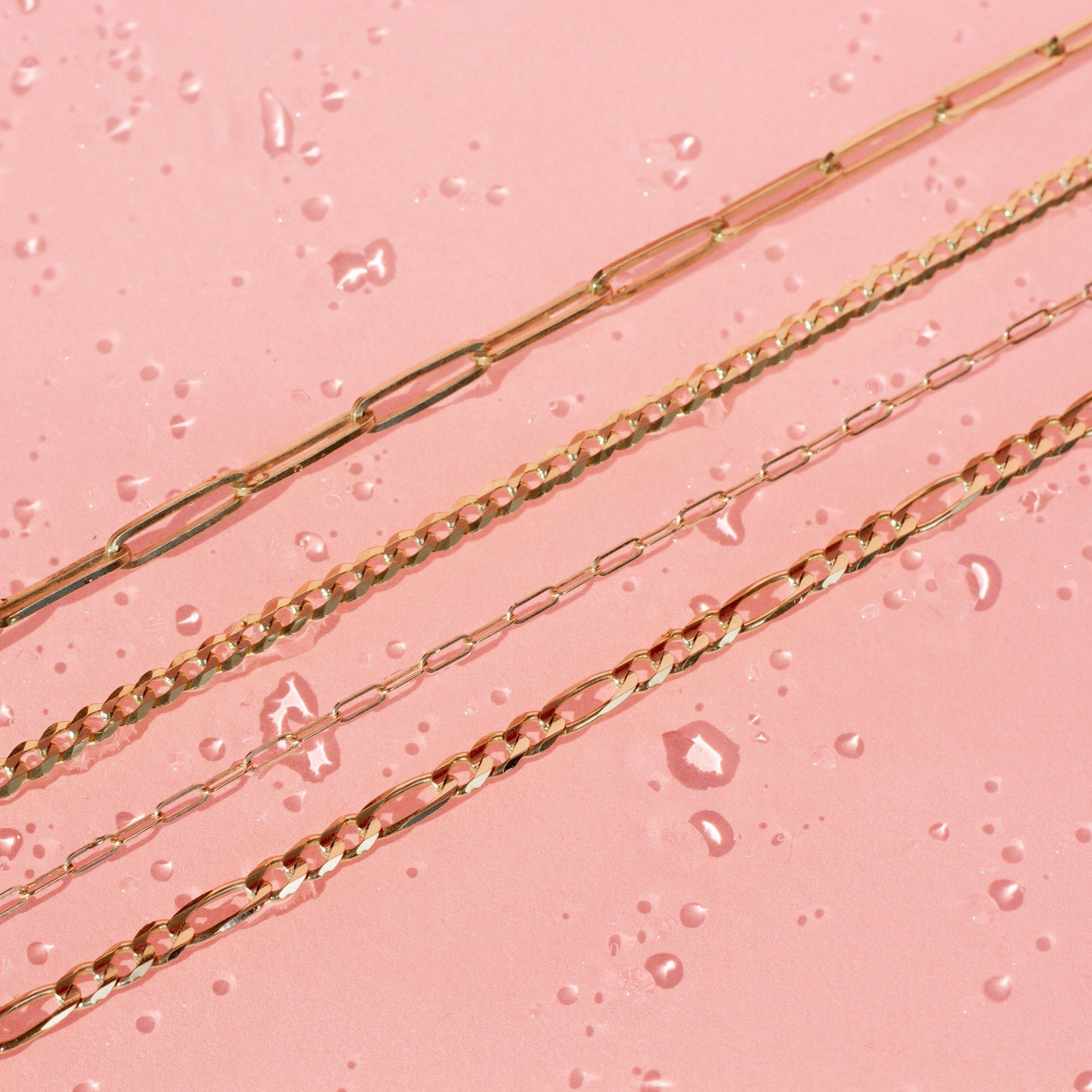 Large Gold Curb Chain Anklet - Image 9