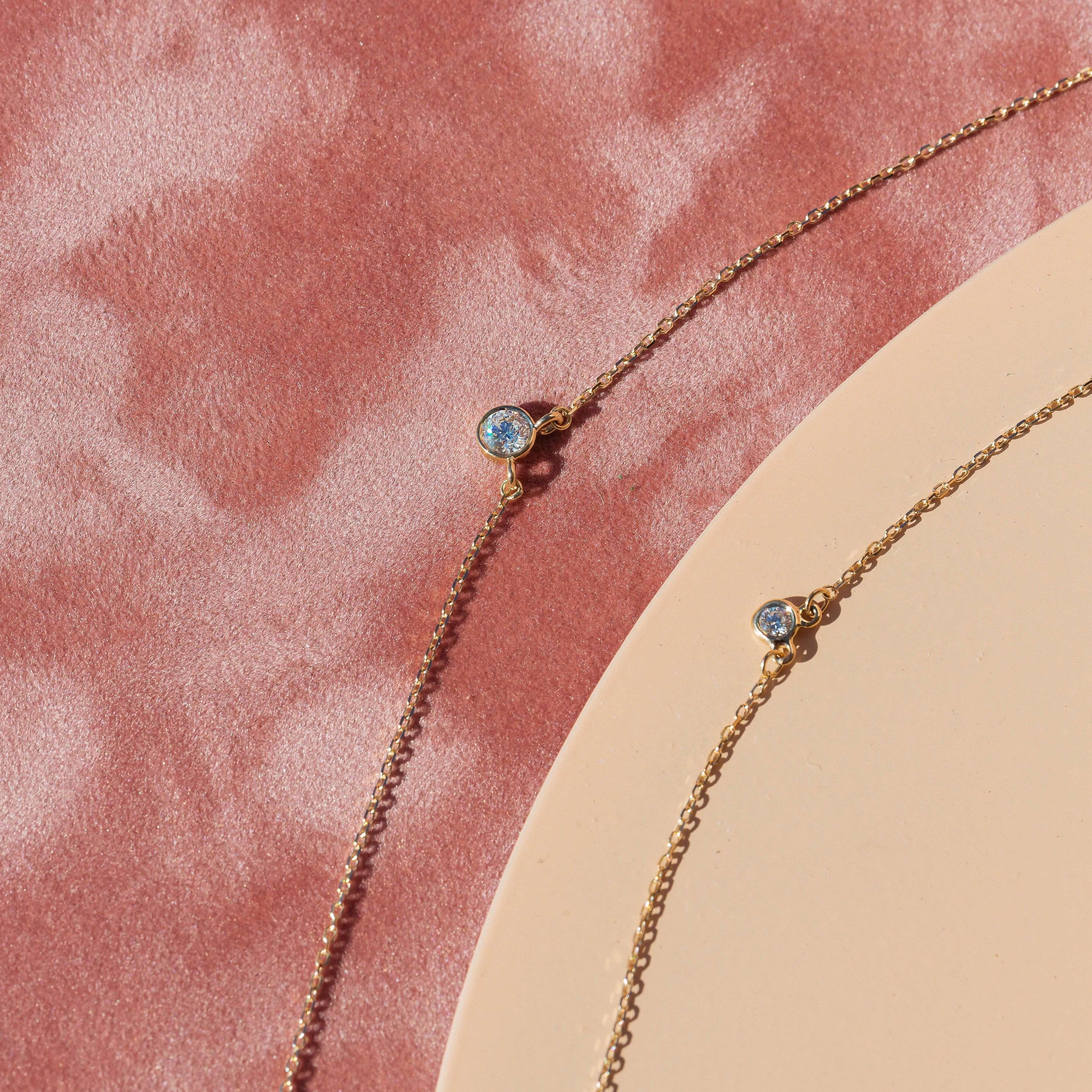 Medium Diamond Bezel Necklace - Image 22