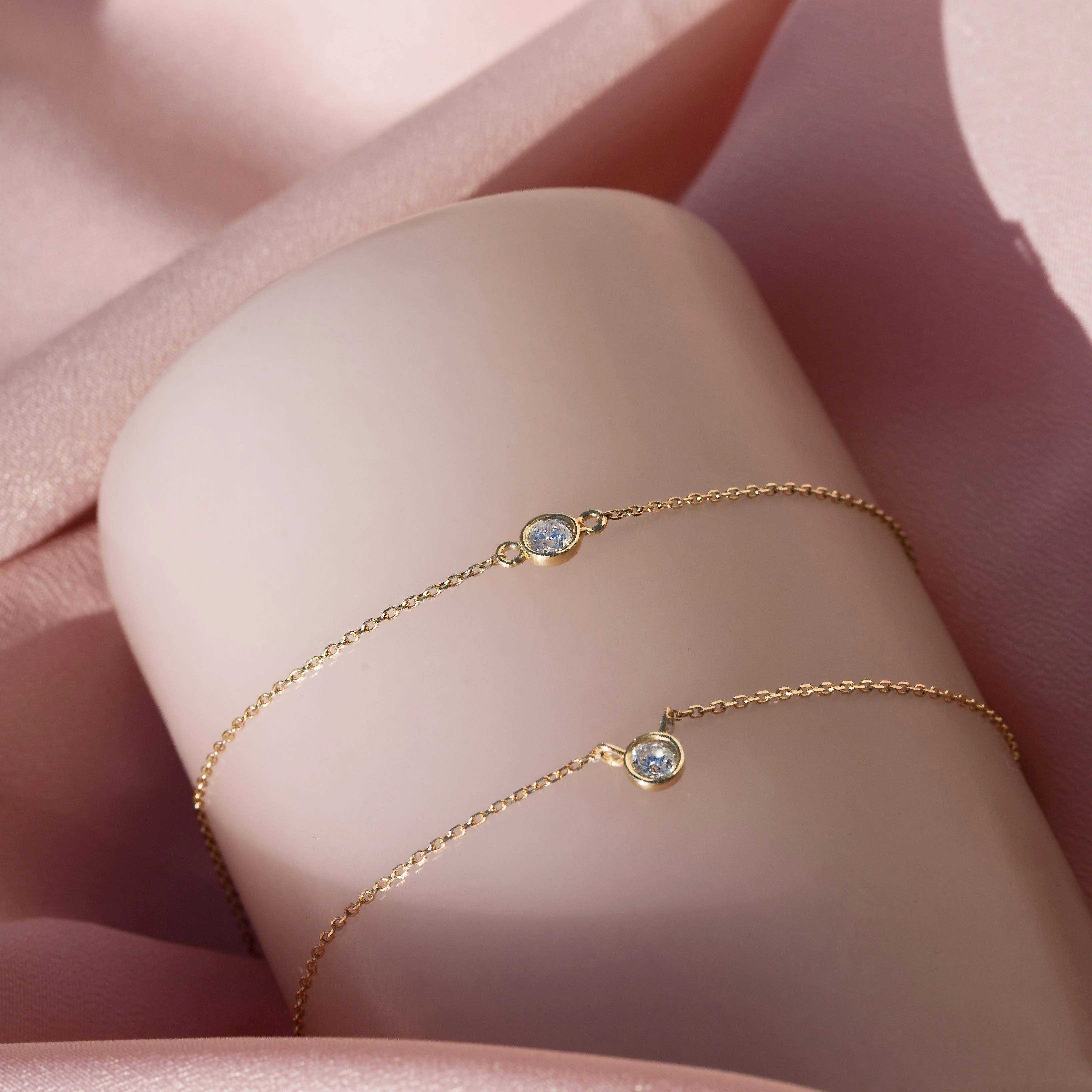 Medium Diamond Bezel Necklace - Image 25