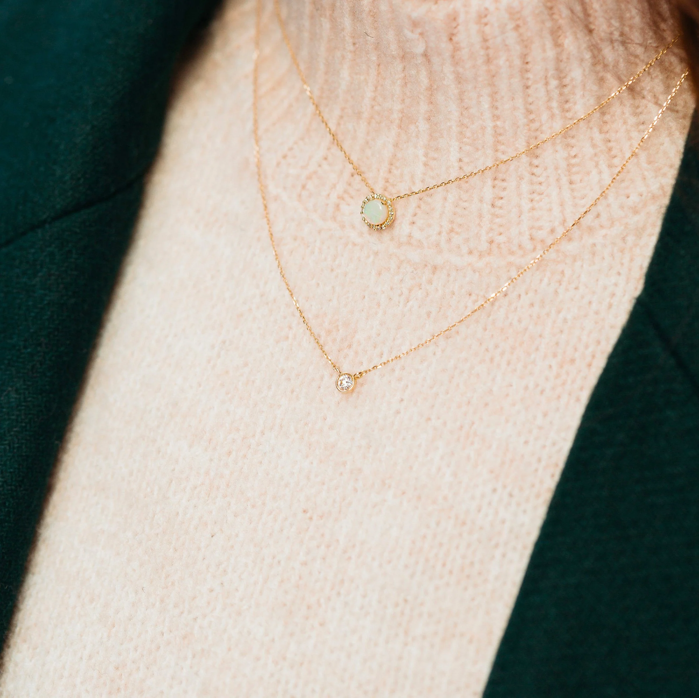 Medium Diamond Bezel Necklace - Image 27