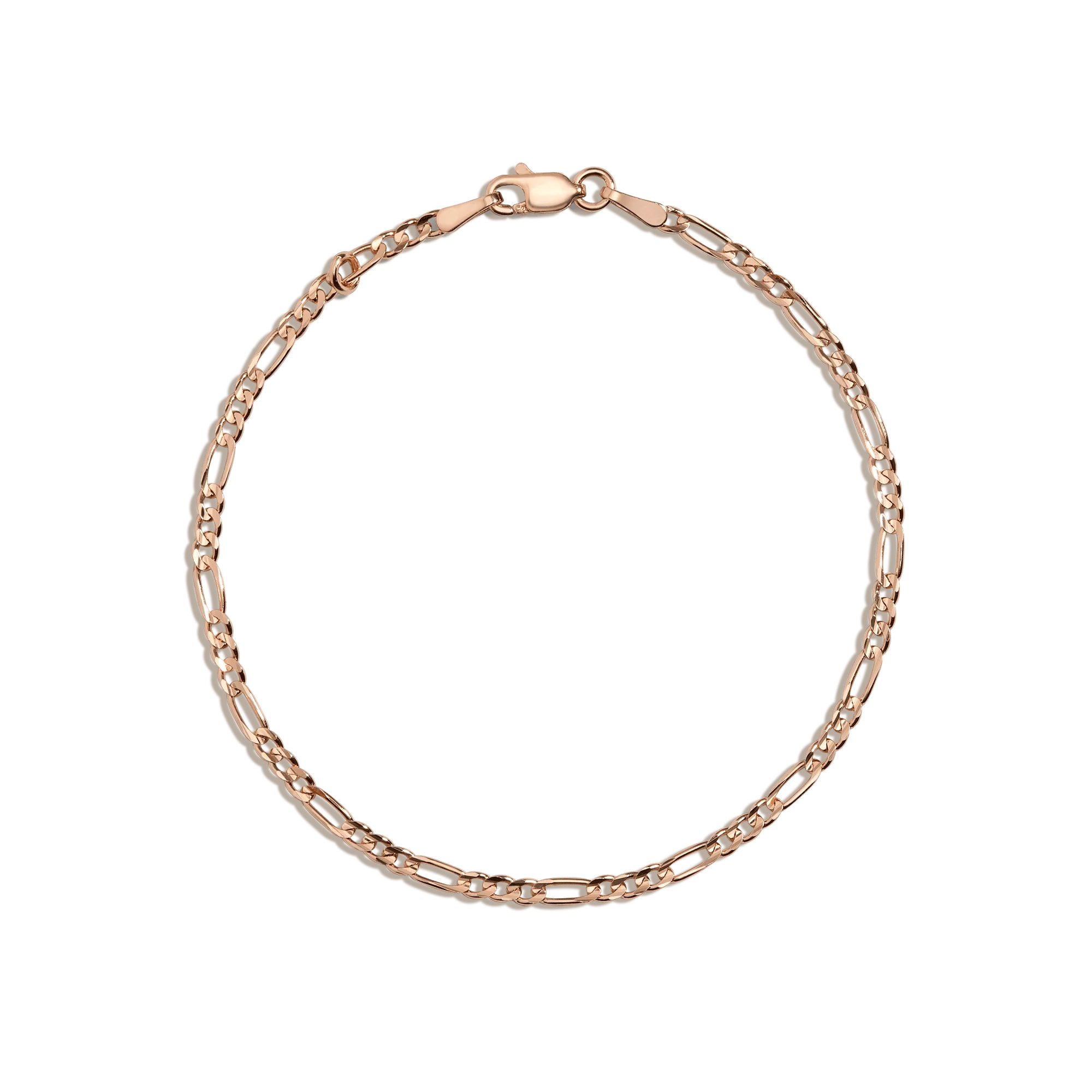 Medium Gold Figaro Chain Bracelet - Image 5