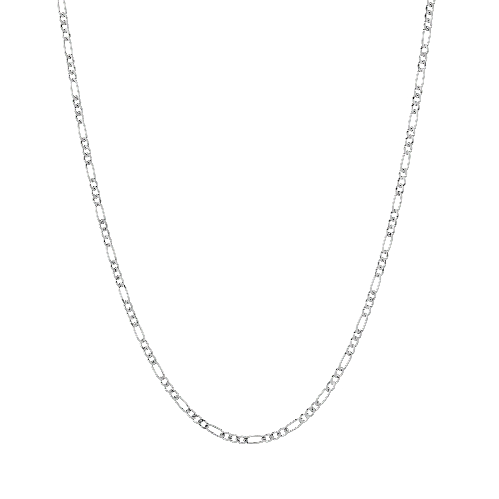 Medium Gold Figaro Chain Necklace - Image 3