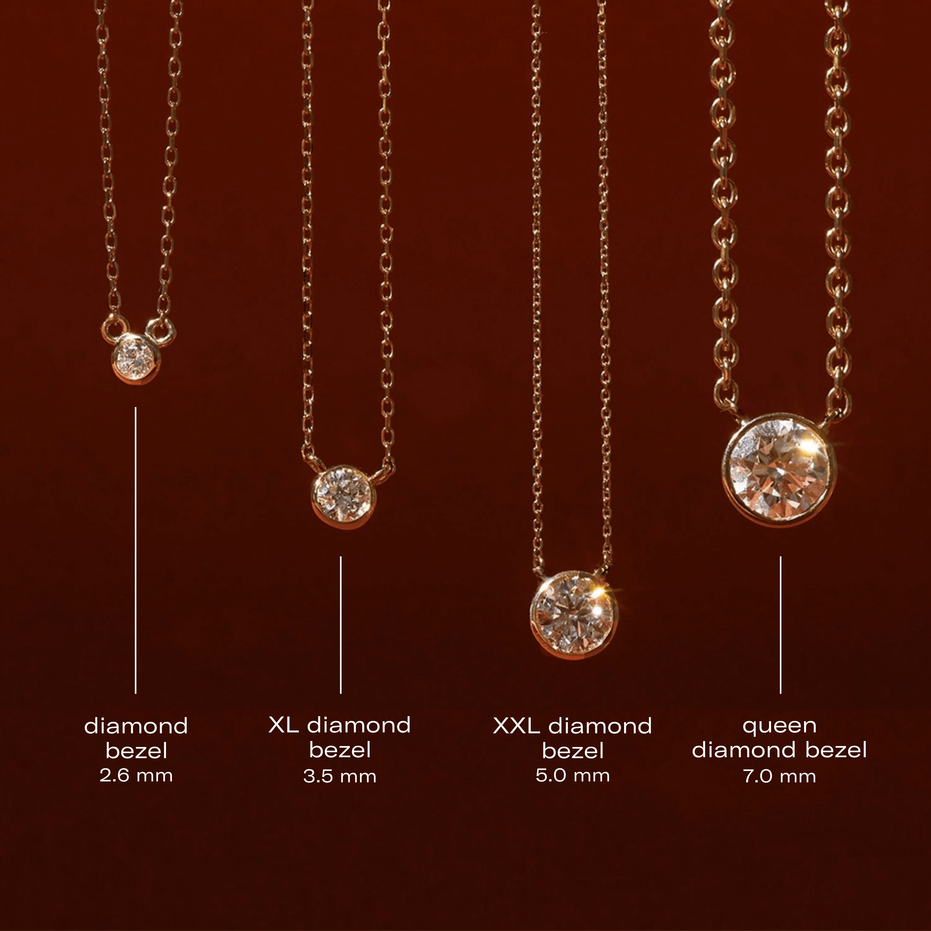 Mini Diamond Bezel Necklace - Image 14