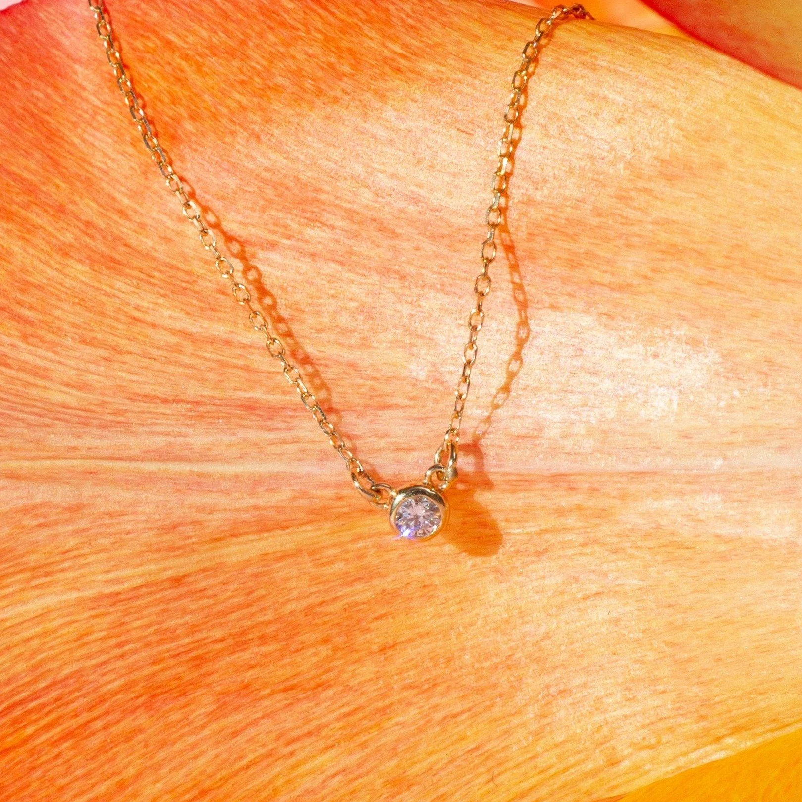 Mini Diamond Bezel Necklace - Image 15