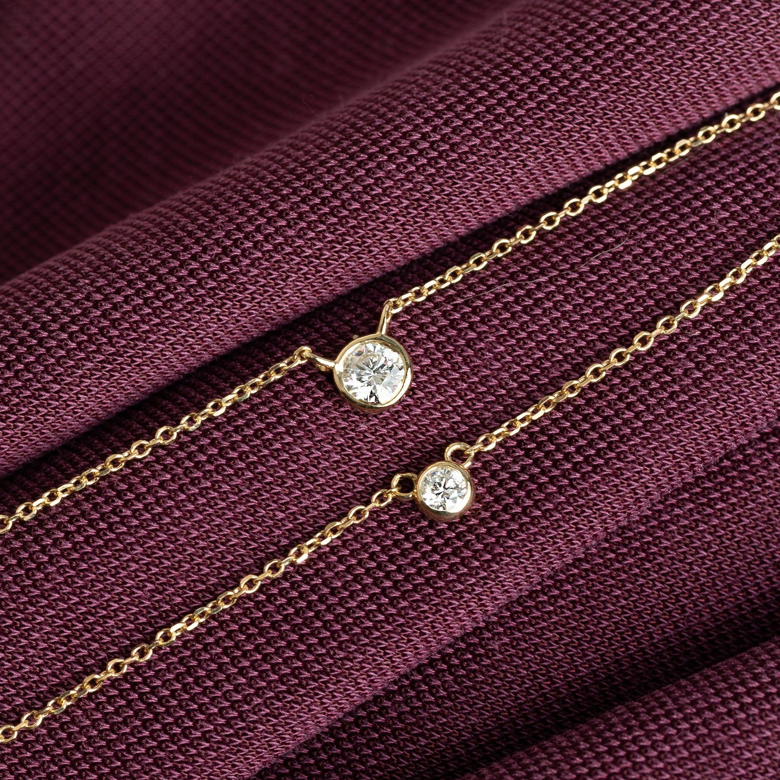 Mini Diamond Bezel Necklace - Image 21