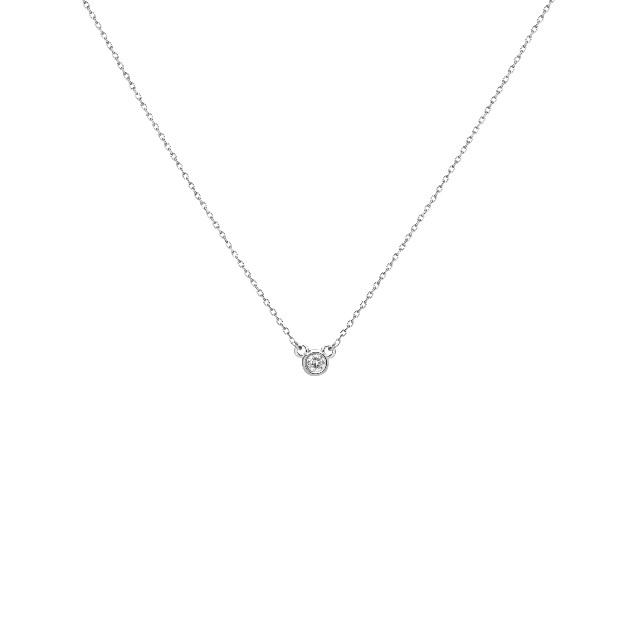 Mini Diamond Bezel Necklace - Image 3