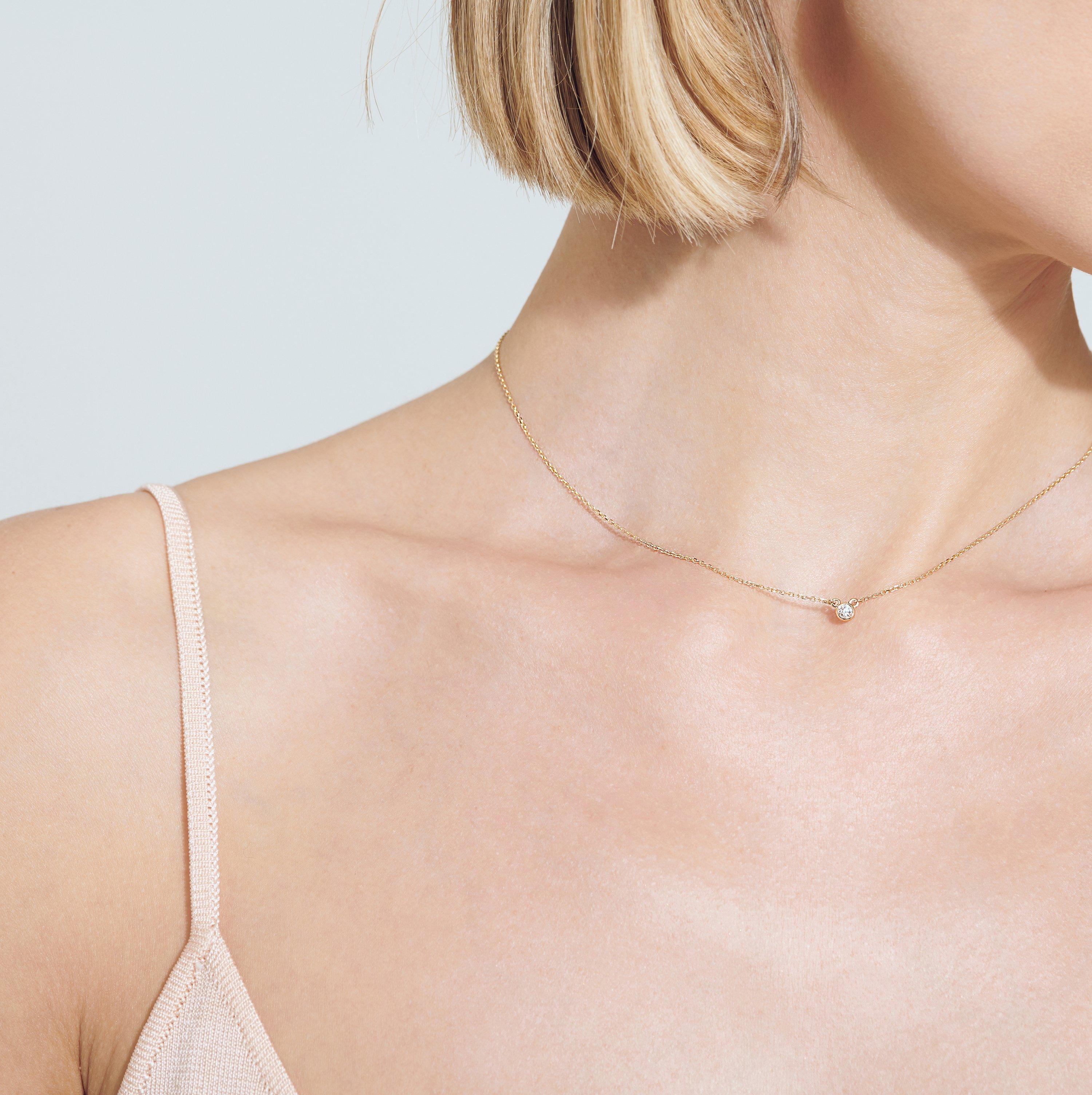 Mini Diamond Bezel Necklace - Image 30