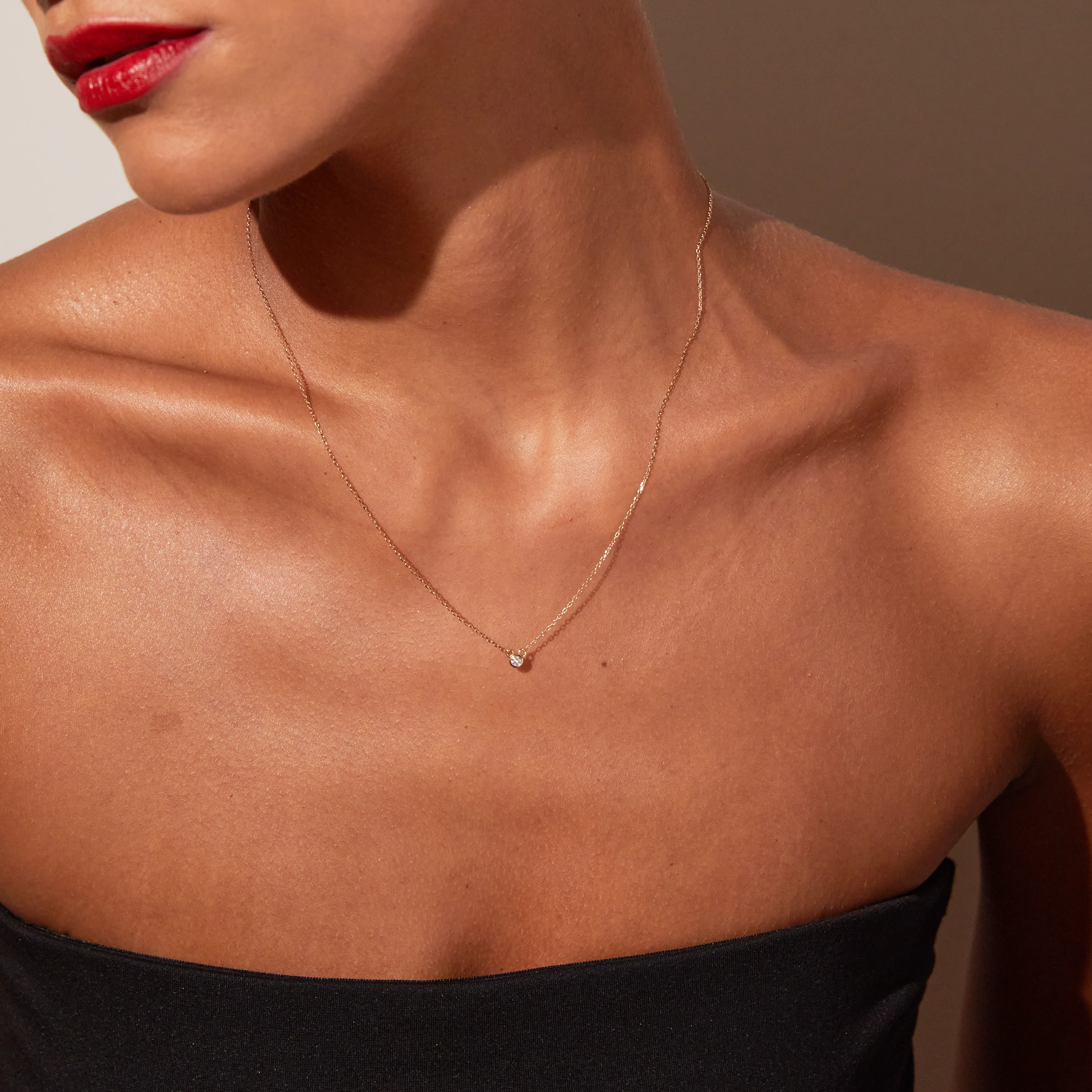 Mini Diamond Bezel Necklace - Image 32