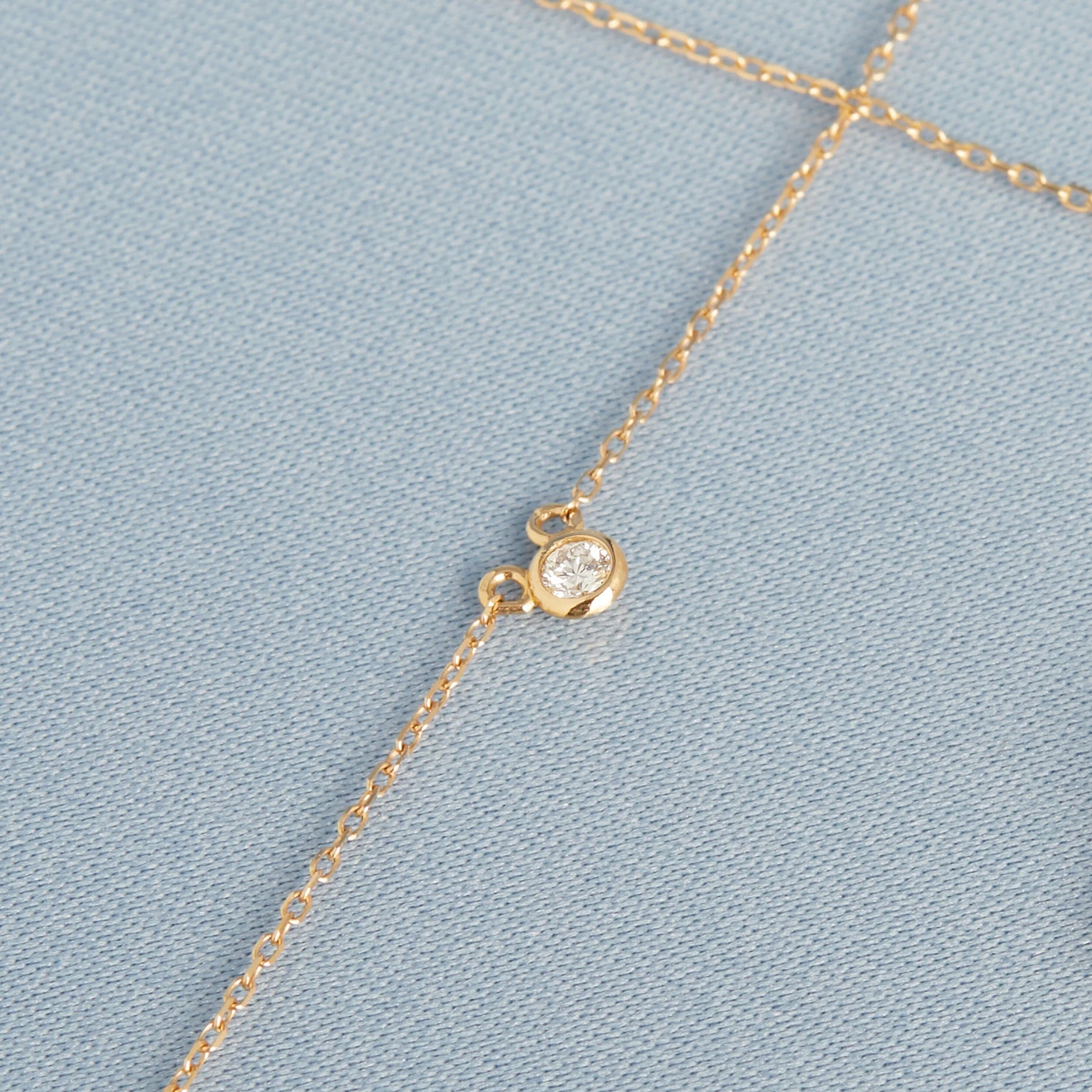 Mini Diamond Bezel Necklace - Image 6
