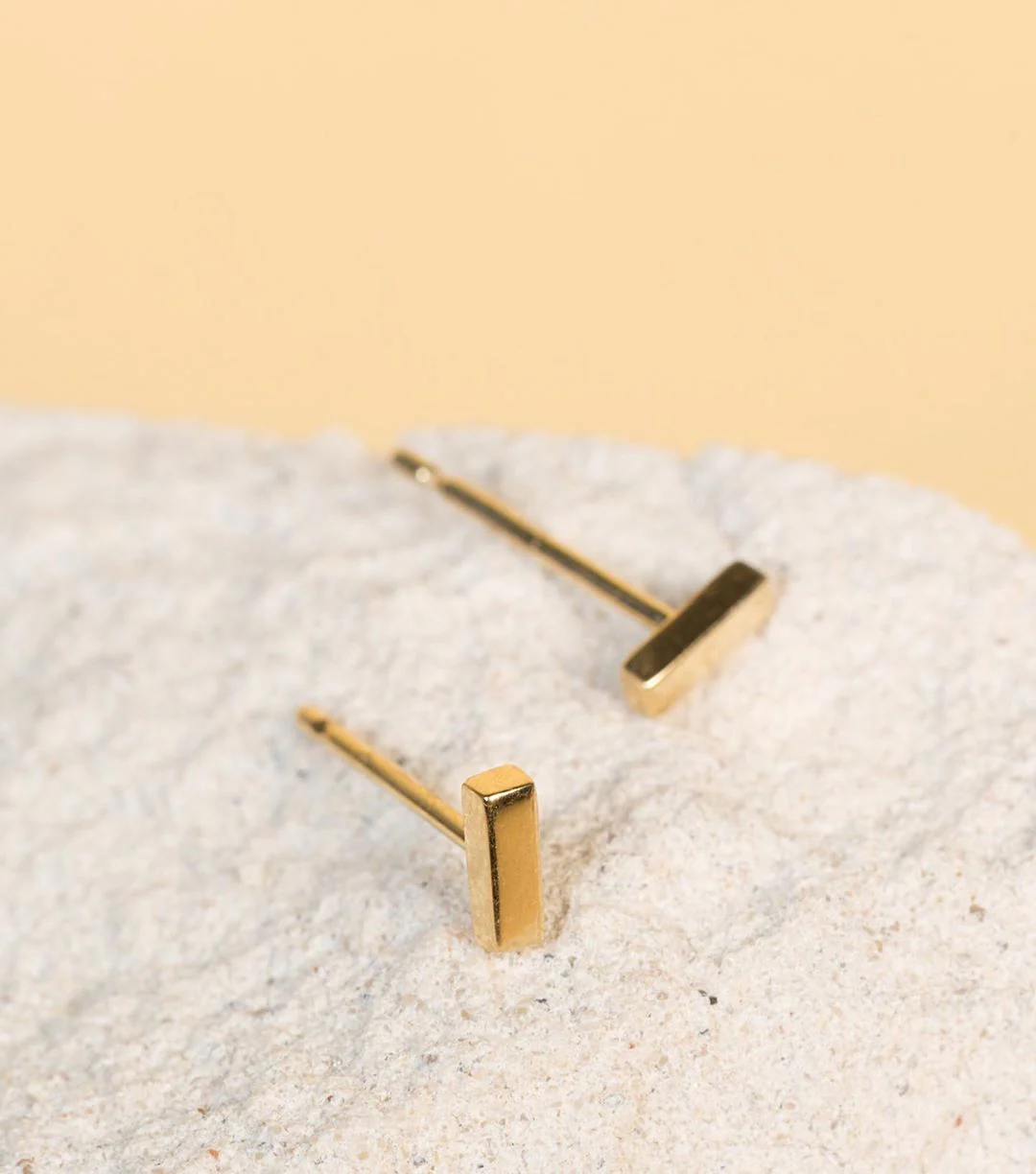 Mini Gold Bar Earring - Image 7