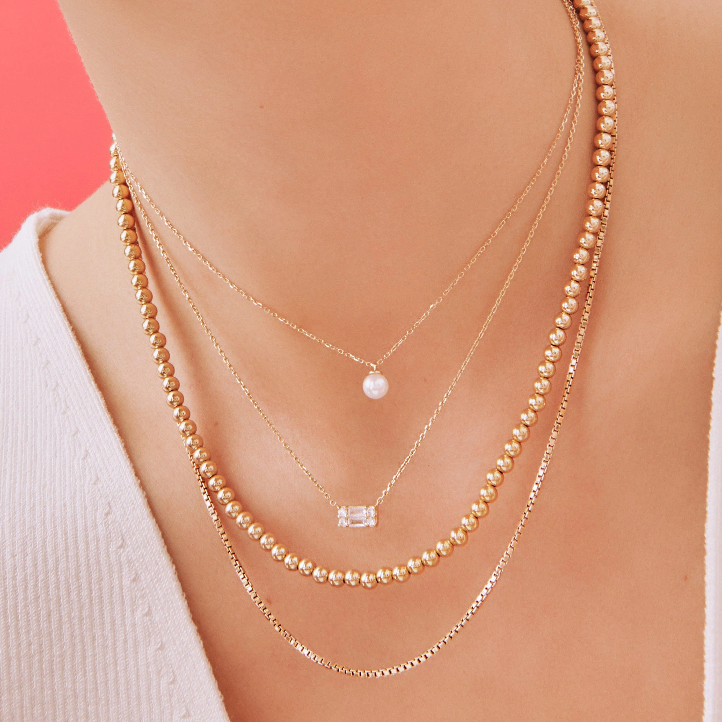 Simple Pearl Necklace - Image 7