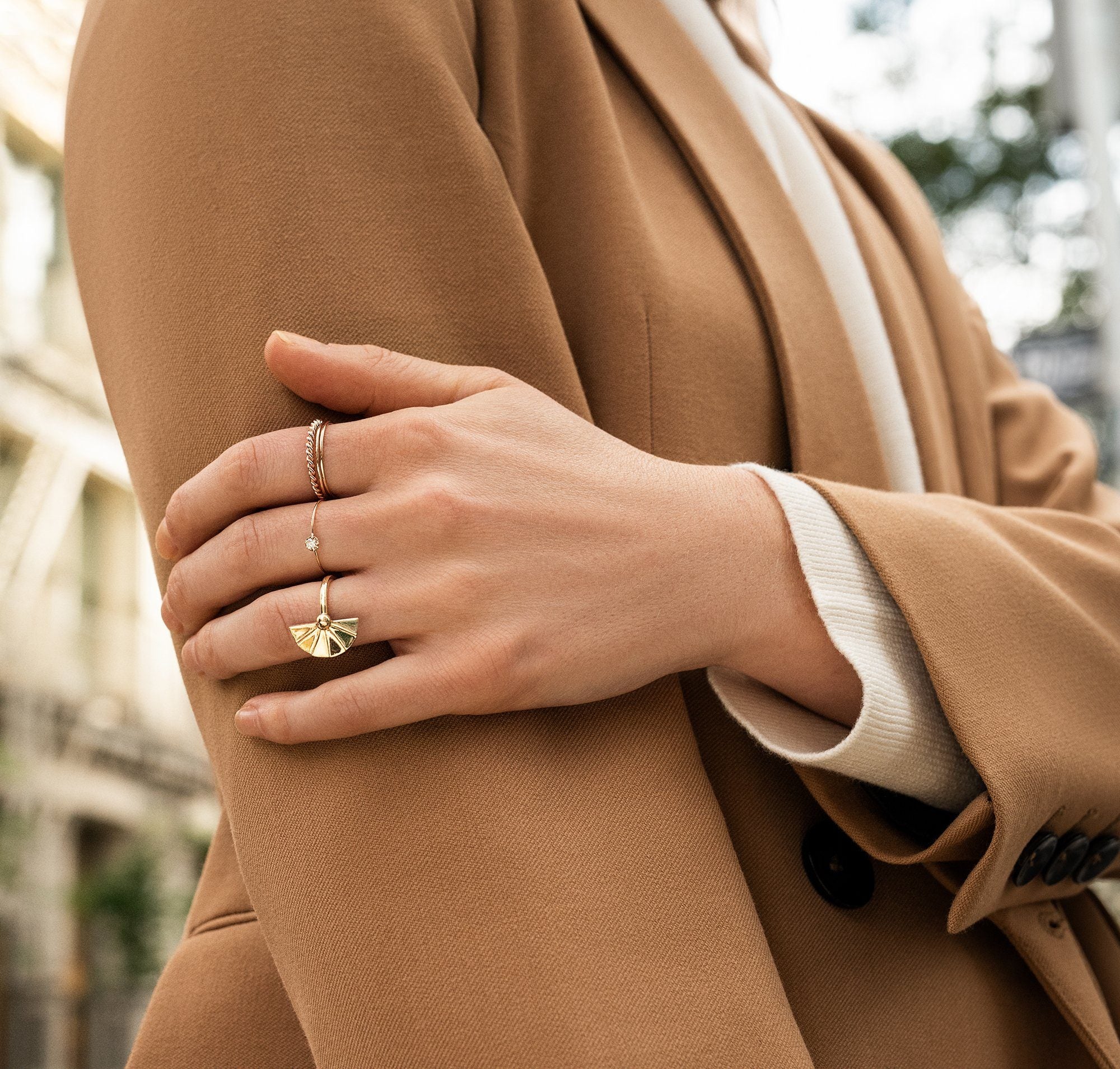 Thick Stackable Twist Ring - Image 7