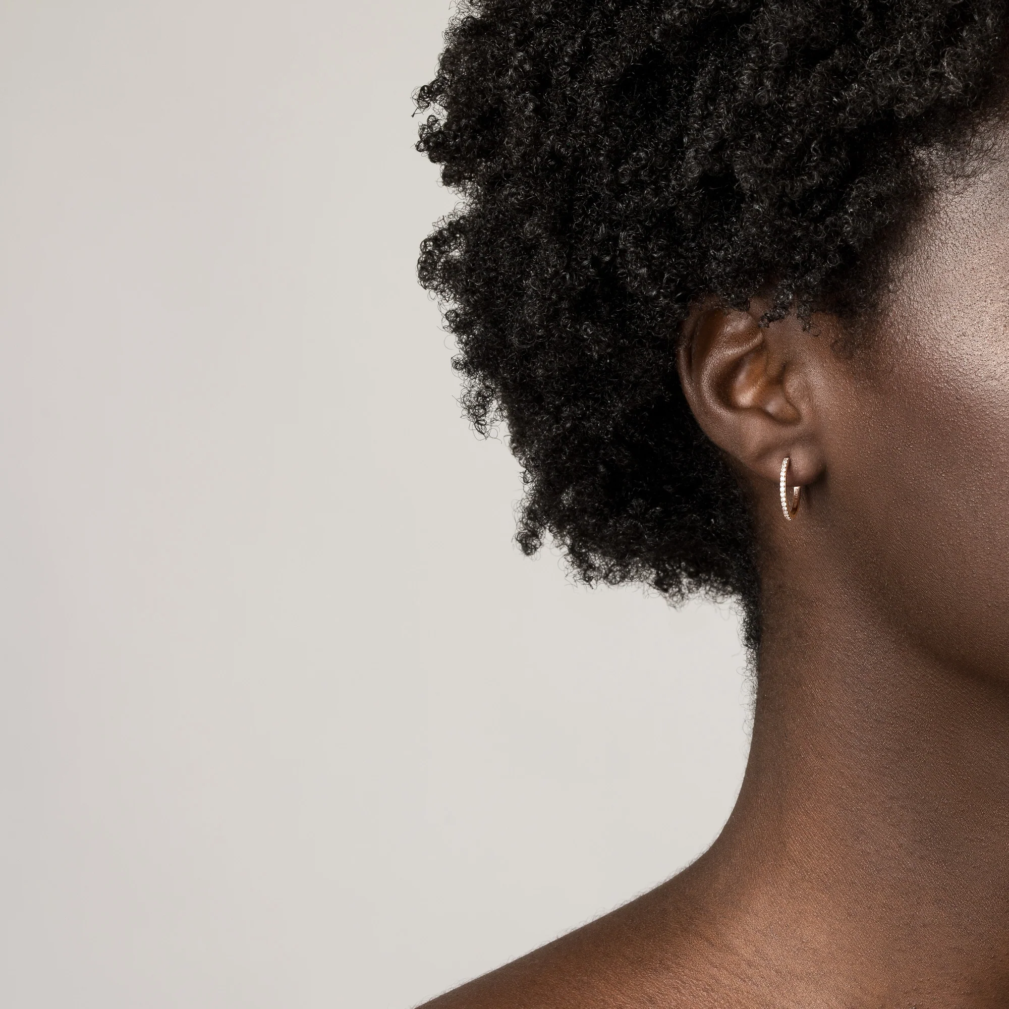 Thin Forever Diamond Hinged Huggie Earrings (15mm) - Image 9