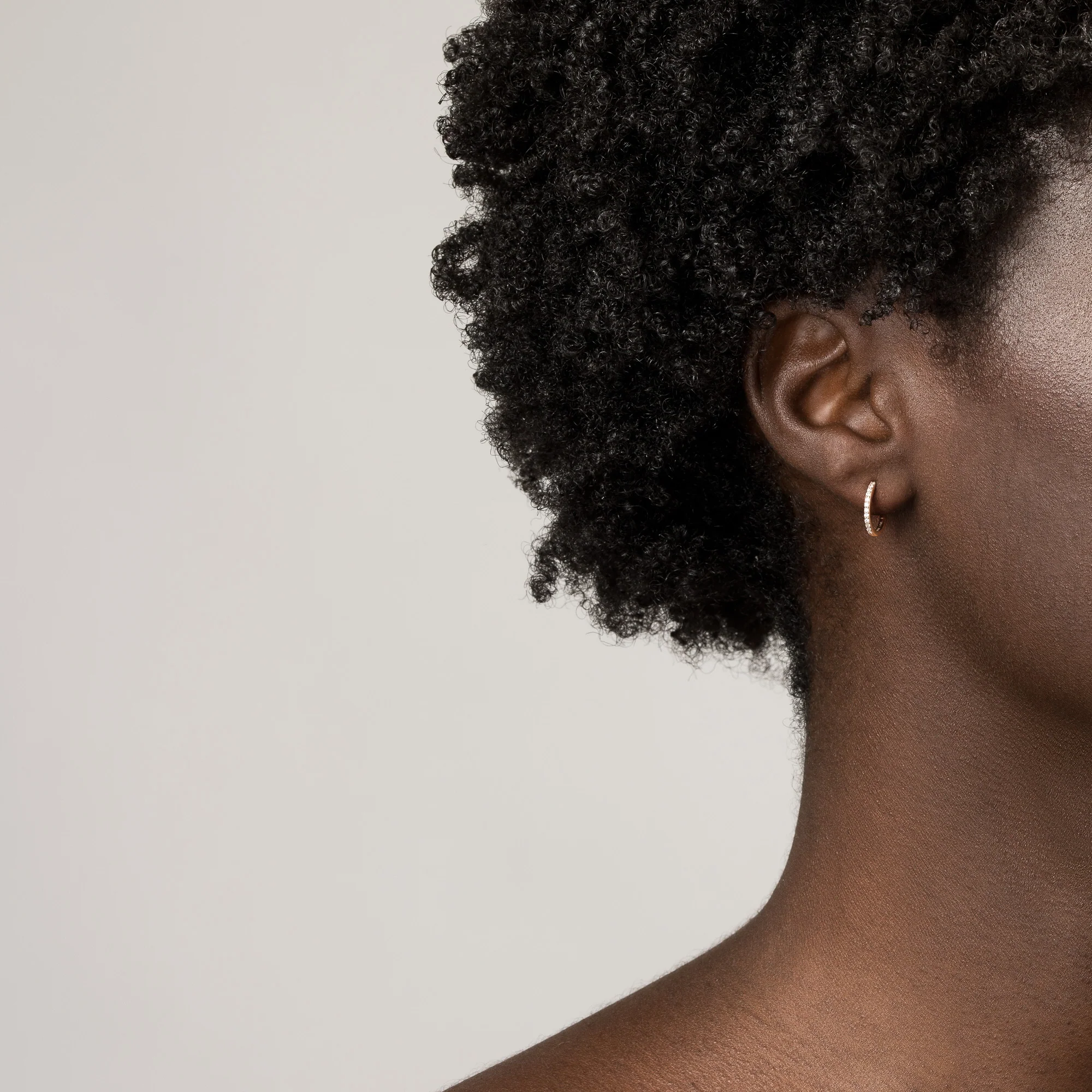 Thin Forever Diamond Hinged Huggie Earrings (12mm) - Image 9