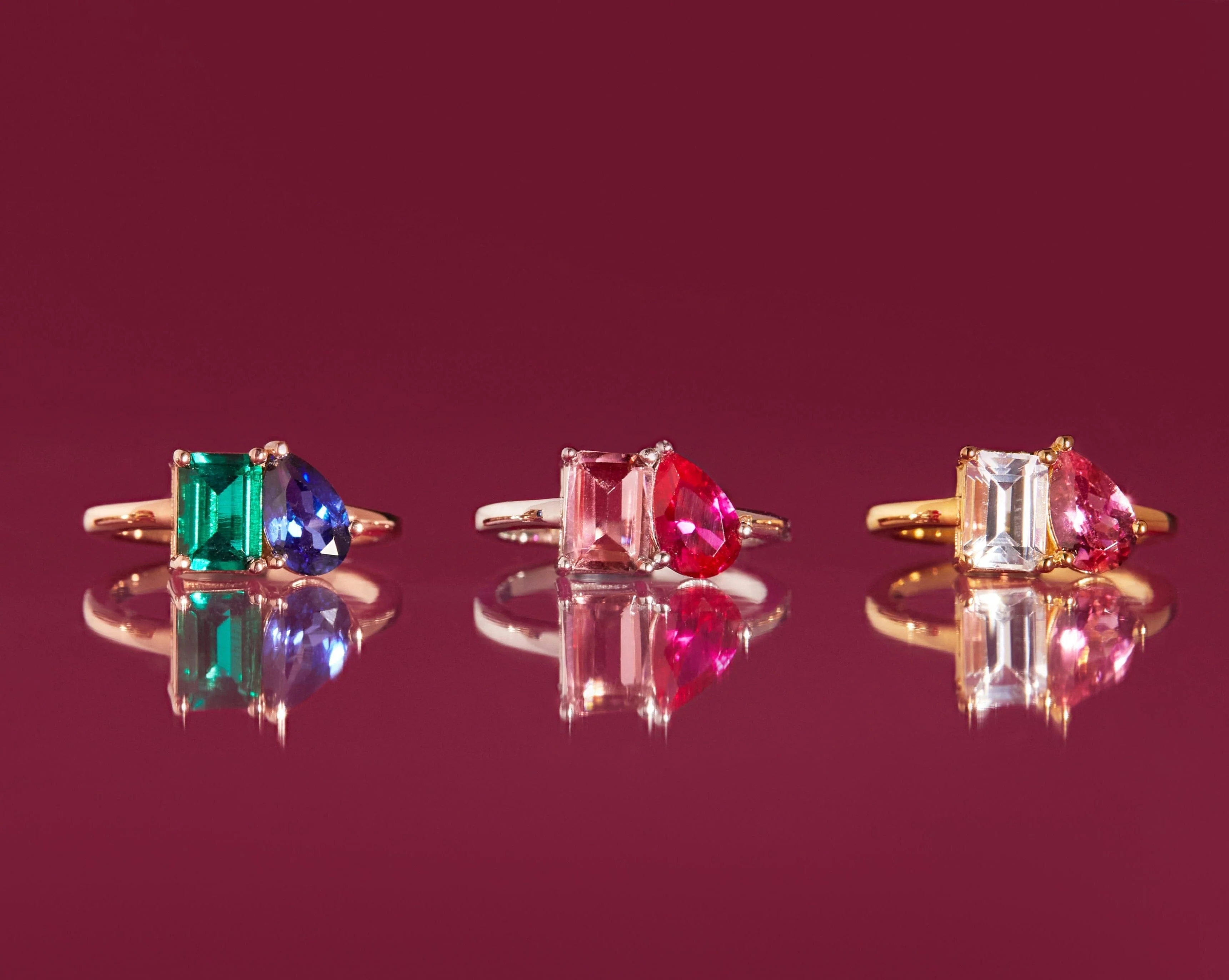 Toi et Moi Gemstone Classic Ring - Image 9