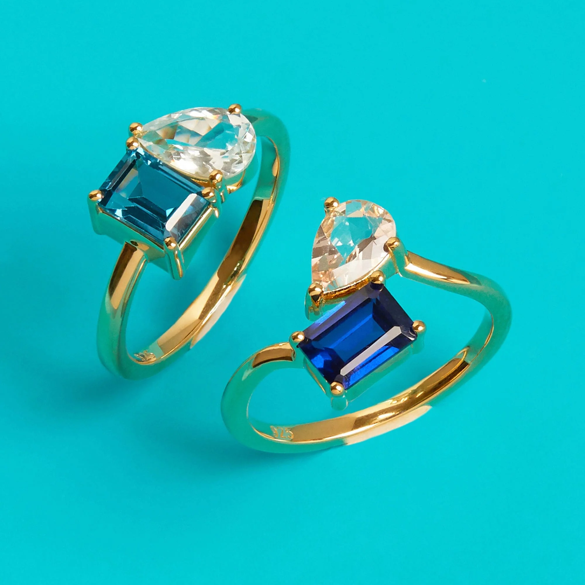 Toi et Moi Gemstone Heirloom Ring - Image 18