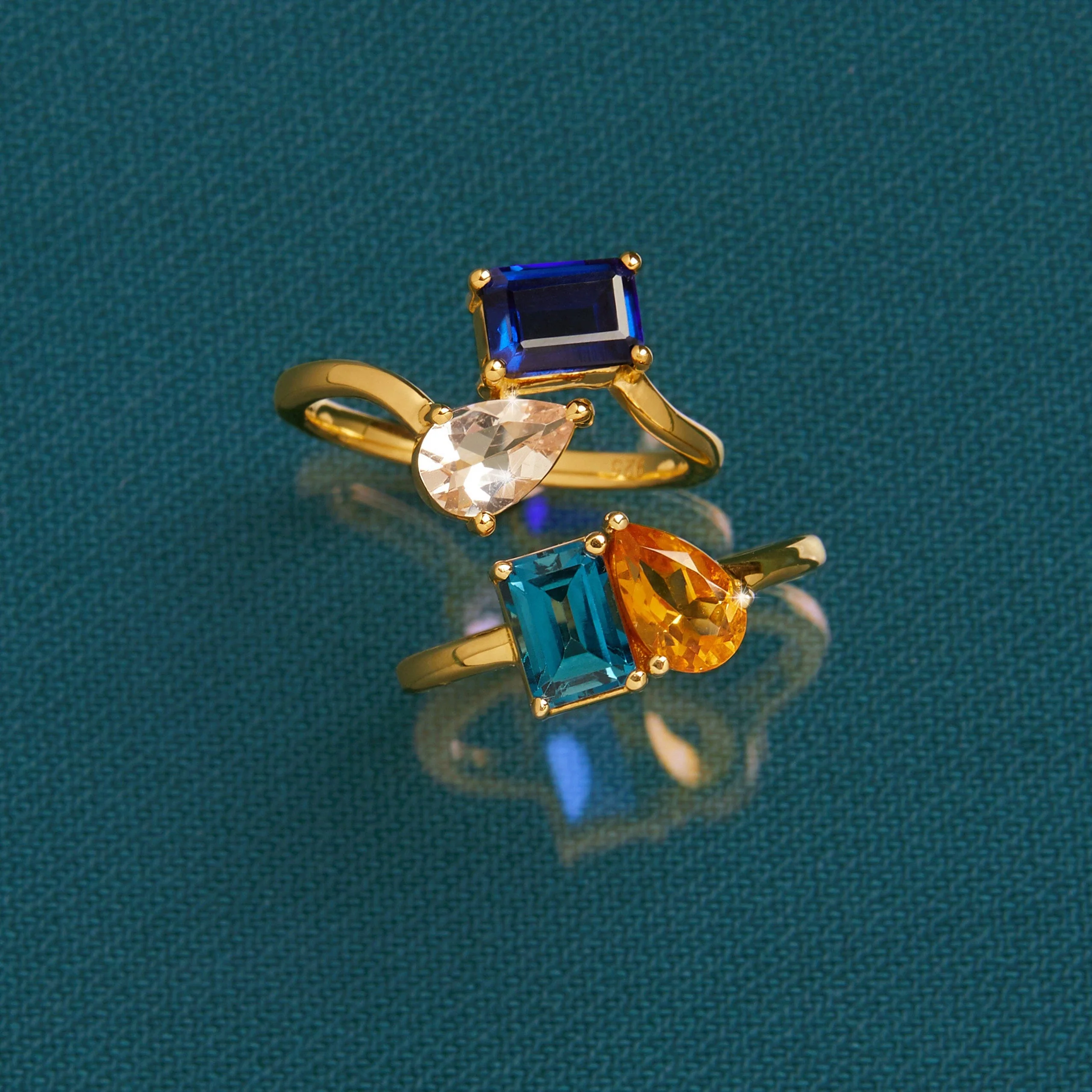 Toi et Moi Gemstone Heirloom Ring - Image 20