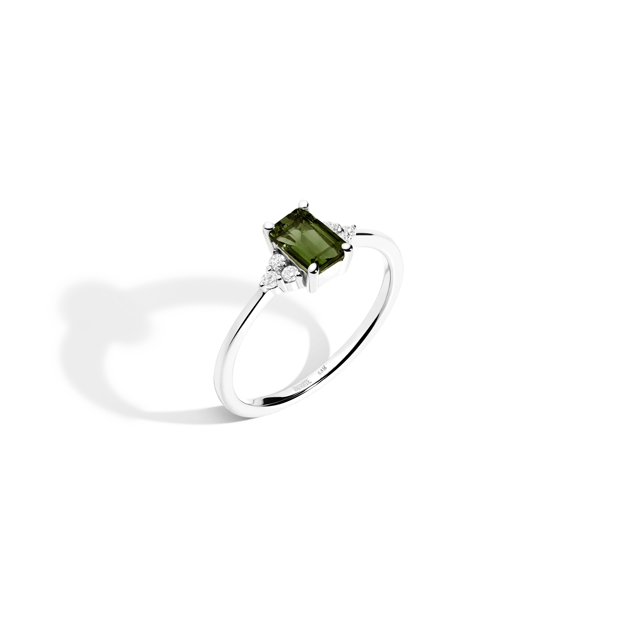 Vintage-Inspired Emerald Cut Ring (Green Tourmaline) - Image 3