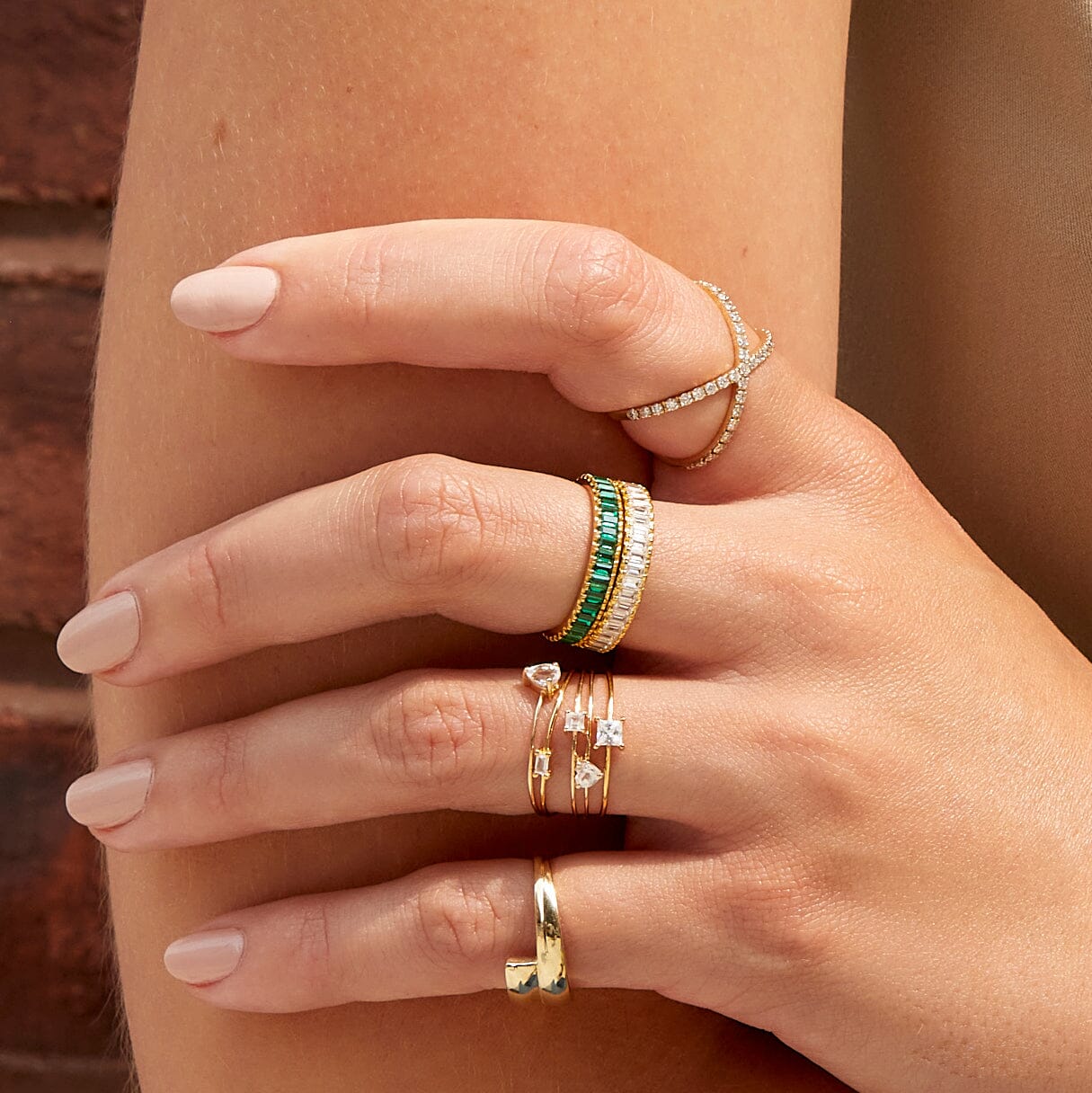 Lab Grown White Sapphire Baguette Eternity Ring - Image 17