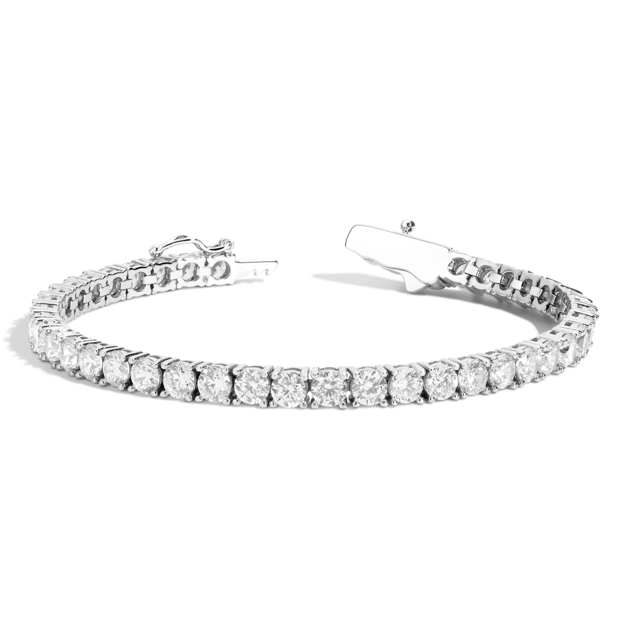 Lab Grown White Sapphire Tennis Bracelet - Image 13