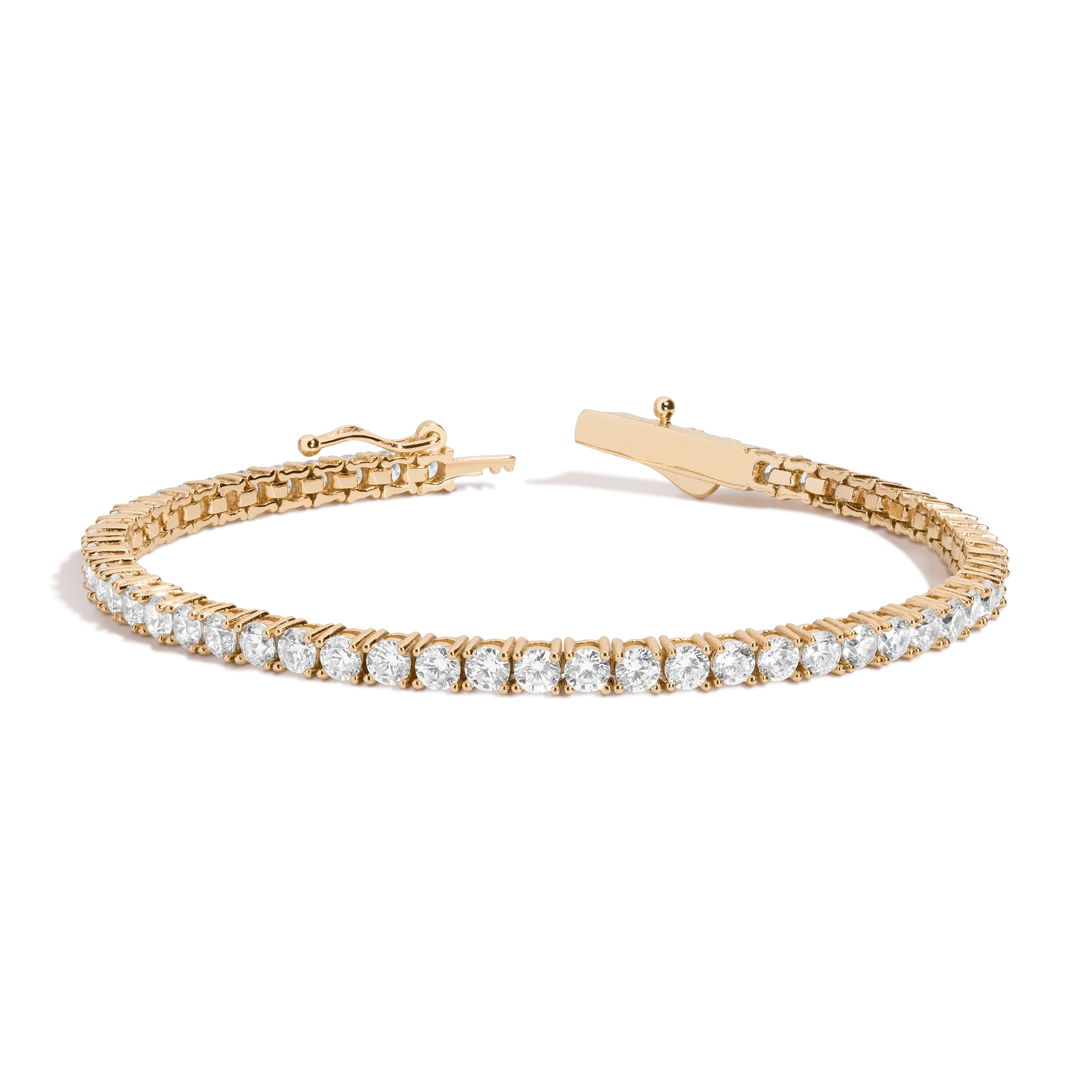 Lab Grown White Sapphire Tennis Bracelet - Image 8