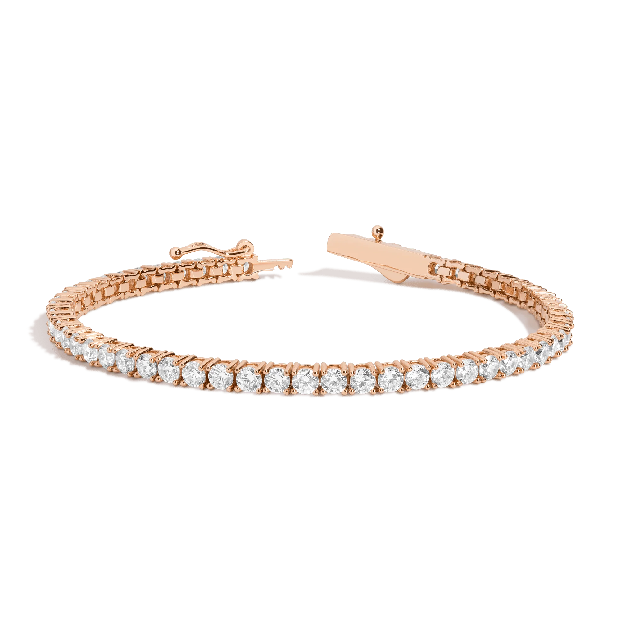 Lab Grown White Sapphire Tennis Bracelet - Image 9